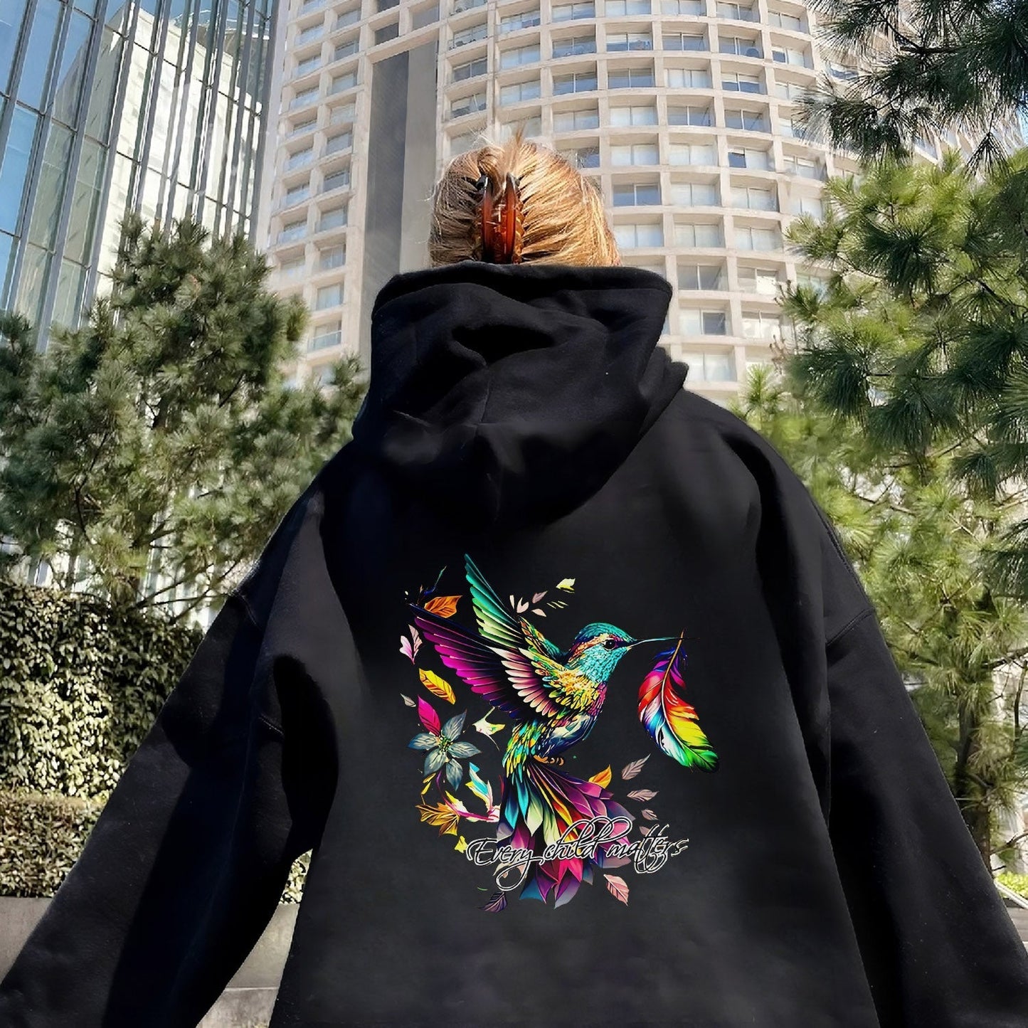 Every Child Matters Hummingbird Unisex Back T-shirt/Hoodie/Sweatshirt