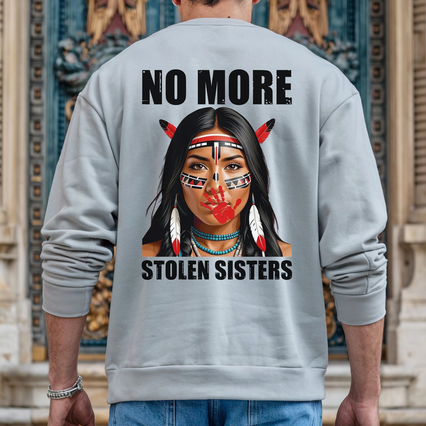 No More Stolen Sisters Indigenous Unisex - Two sides - T-Shirt/T-Shirt V-Neck/Hoodie/Sweatshirt