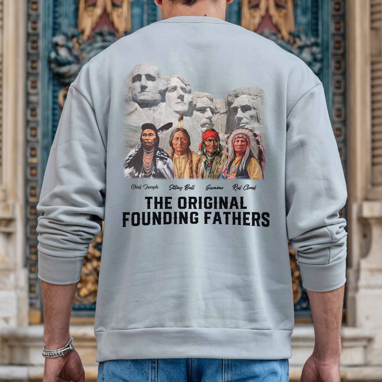 The Original Founding Fathers Native Leaders - Two sides - Unisex T-Shirt/T-Shirt V-Neck/Hoodie/Sweatshirt