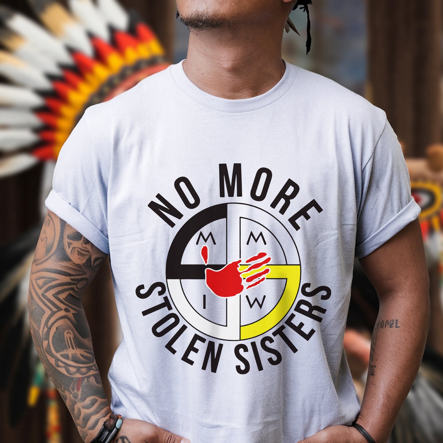 No More Stolen Sisters Red Hand - MMIW Unisex T-Shirt/Hoodie/V-Neck/Sweatshirt