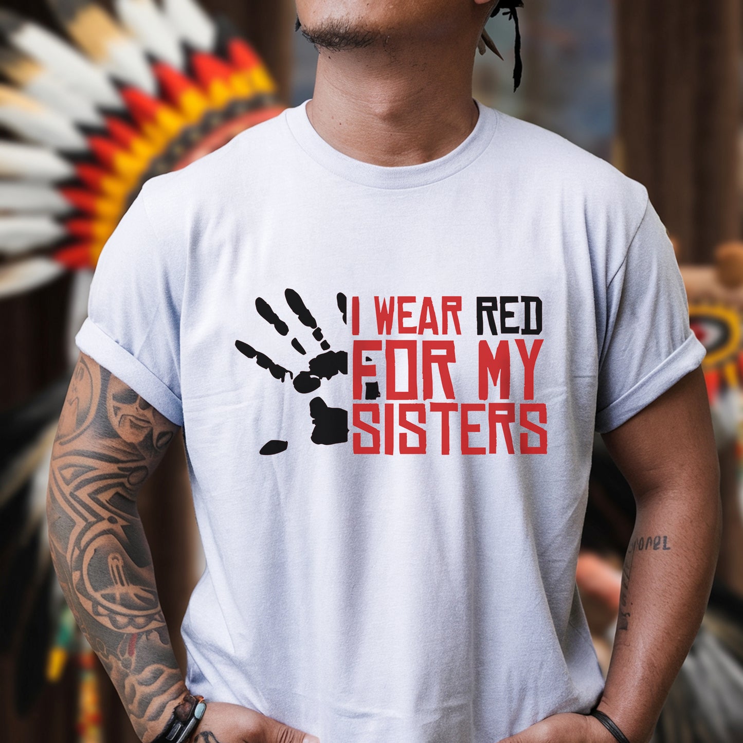 I Wear Red For My Sisters - MMIW Unisex T-Shirt/Hoodie/V-Neck/Sweatshirt