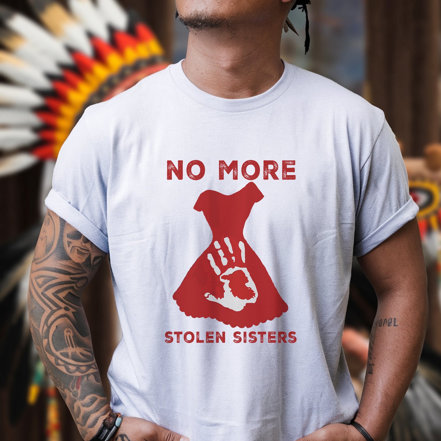 No More Stolen Sisters - MMIW Unisex Hoodie/T-Shirt/T-Shirt V-Neck/Sweatshirt - Support Missing Indigenous Women Justice