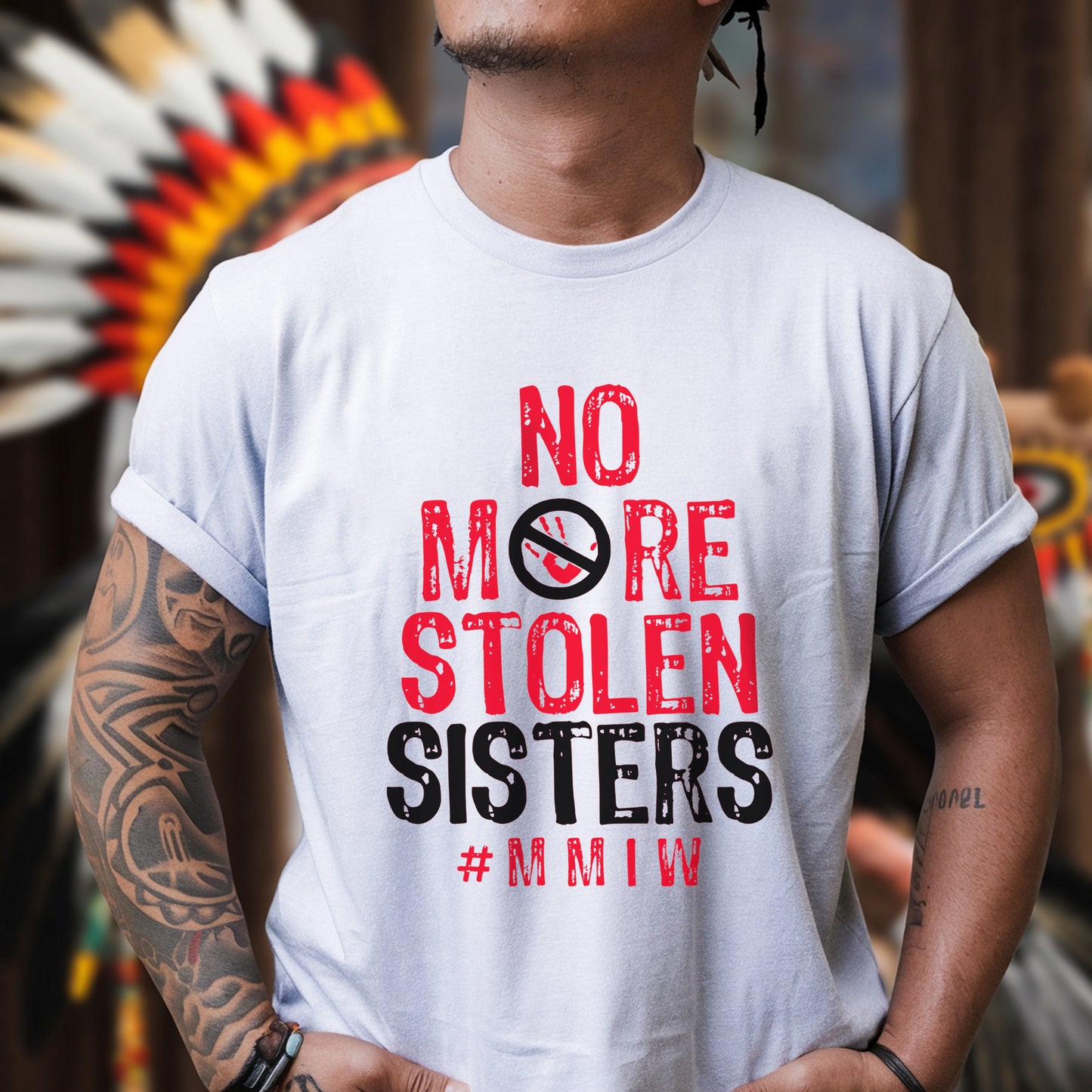 No More Stolen Sisters Red Hand - MMIW Unisex T-Shirt/Hoodie/V-Neck/Sweatshirt
