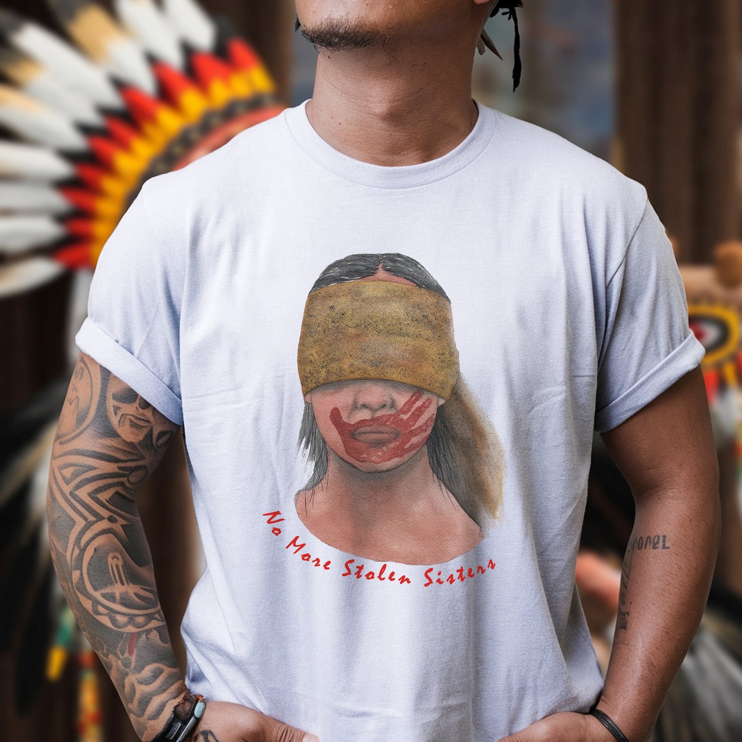 No More Stolen Sisters - MMIW Unisex Hoodie/T-Shirt/T-Shirt V-Neck/Sweatshirt - Raise Awareness for Missing Indigenous Women