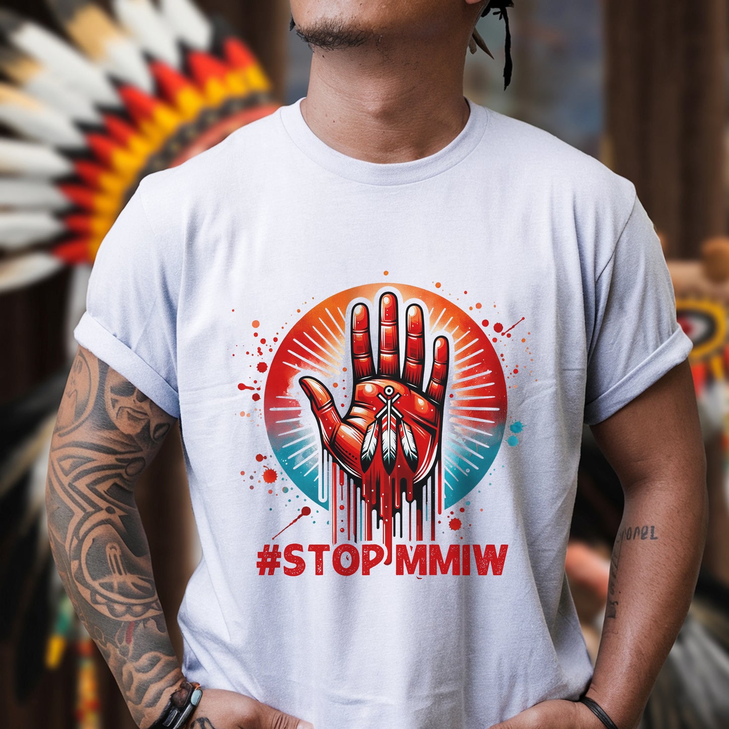 MMIW Stop Red Hand Unisex T-Shirt/T-shirt V-Neck/Hoodie/Sweatshirt