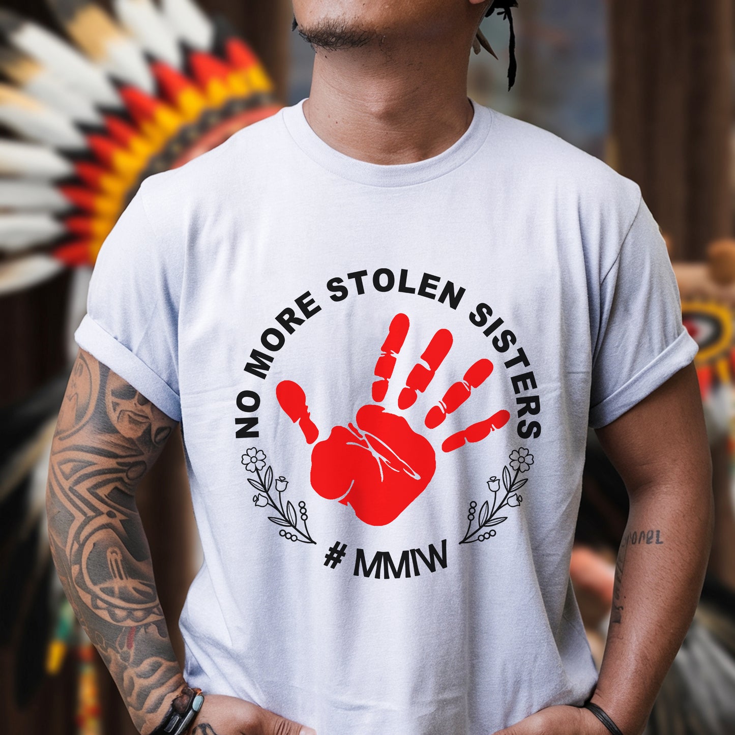 No More Stolen Sisters Red Hand - MMIW Unisex T-Shirt/Hoodie/V-Neck/Sweatshirt