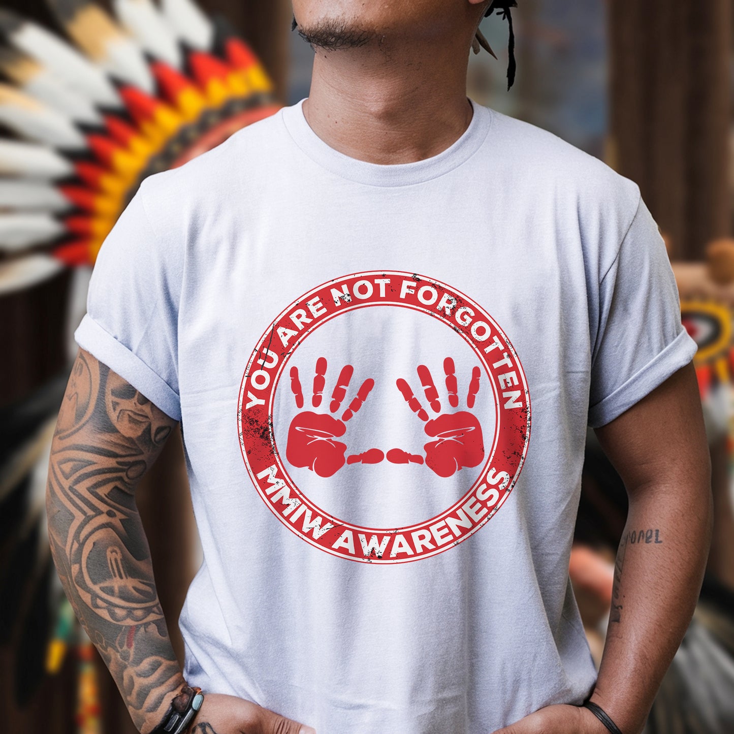 You Are Not Forgotten - MMIW Unisex Hoodie/T-Shirt/T-Shirt V-Neck/Sweatshirt - Support Missing Indigenous Women Awareness