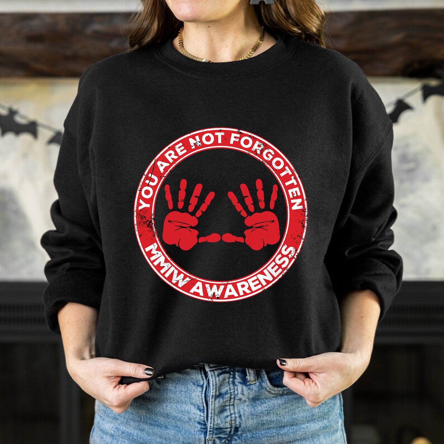 You Are Not Forgotten - MMIW Unisex Hoodie/T-Shirt/T-Shirt V-Neck/Sweatshirt - Support Missing Indigenous Women Awareness
