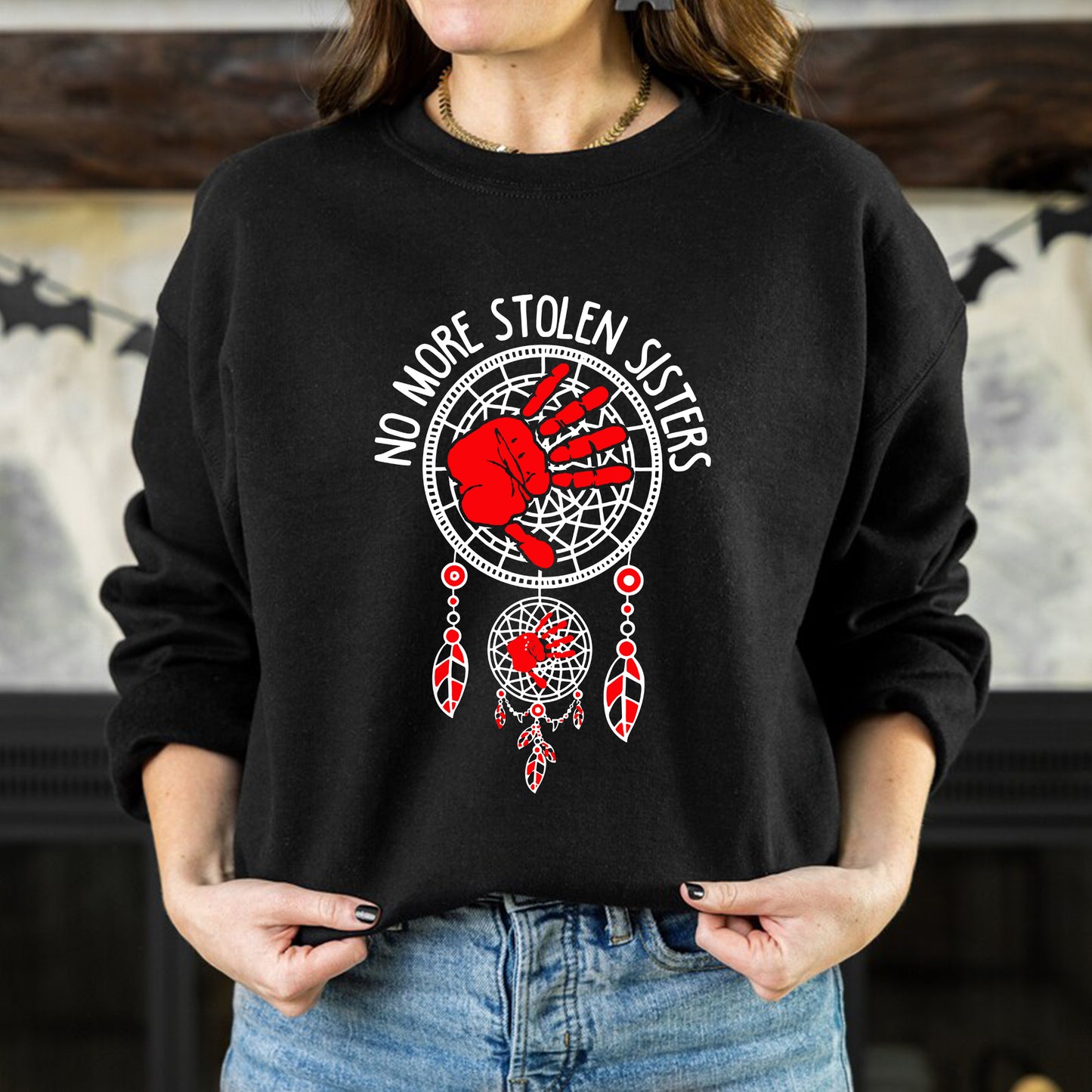 No More Stolen Sisters Red Handprint - MMIW Unisex T-Shirt/Hoodie/V-Neck/Sweatshirt