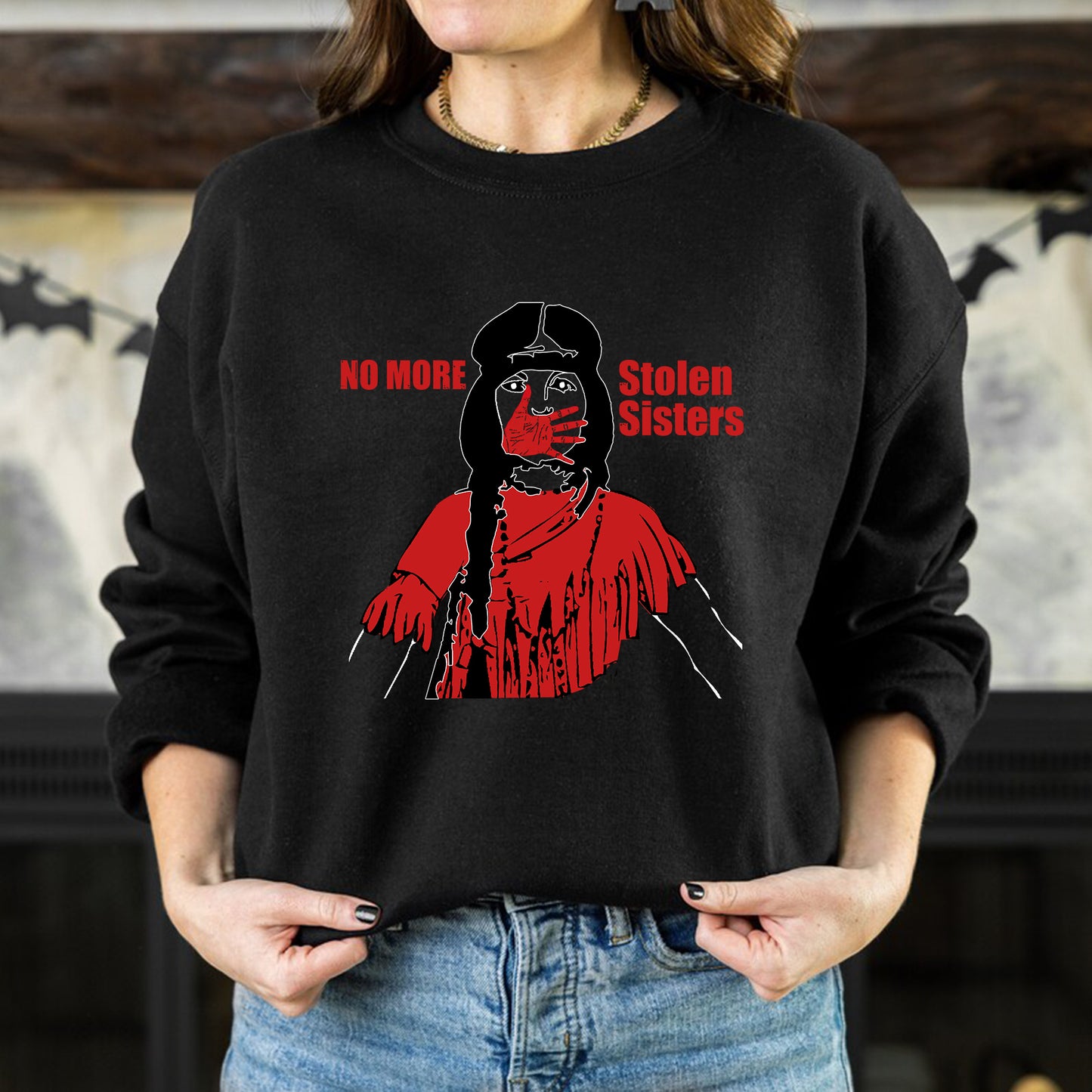 "No More Stolen Sisters - MMIW Unisex T-Shirt/Hoodie/V-Neck/Sweatshirt - Stand Against Missing Indigenous Women"