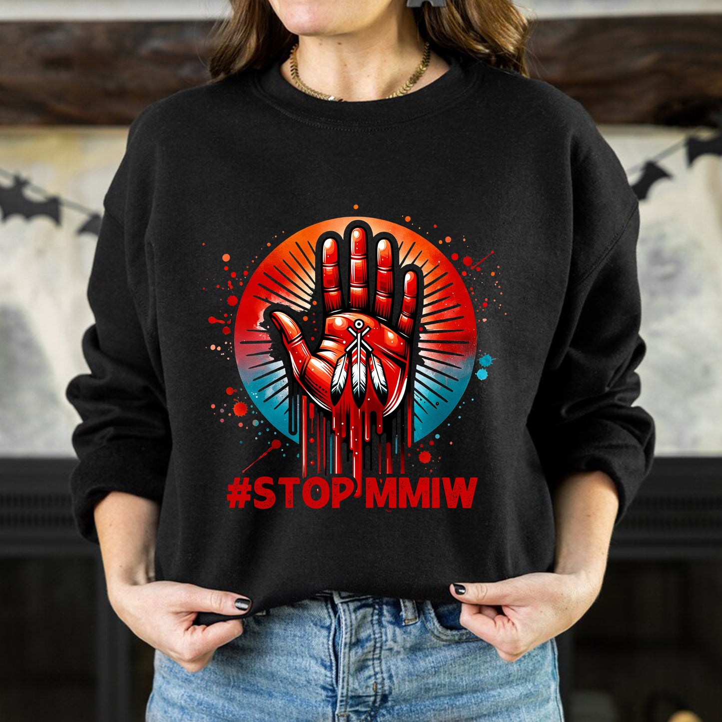 MMIW Stop Red Hand Unisex T-Shirt/T-shirt V-Neck/Hoodie/Sweatshirt