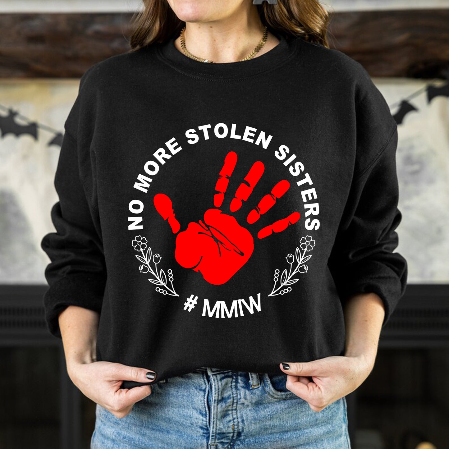 No More Stolen Sisters Red Hand - MMIW Unisex T-Shirt/Hoodie/V-Neck/Sweatshirt