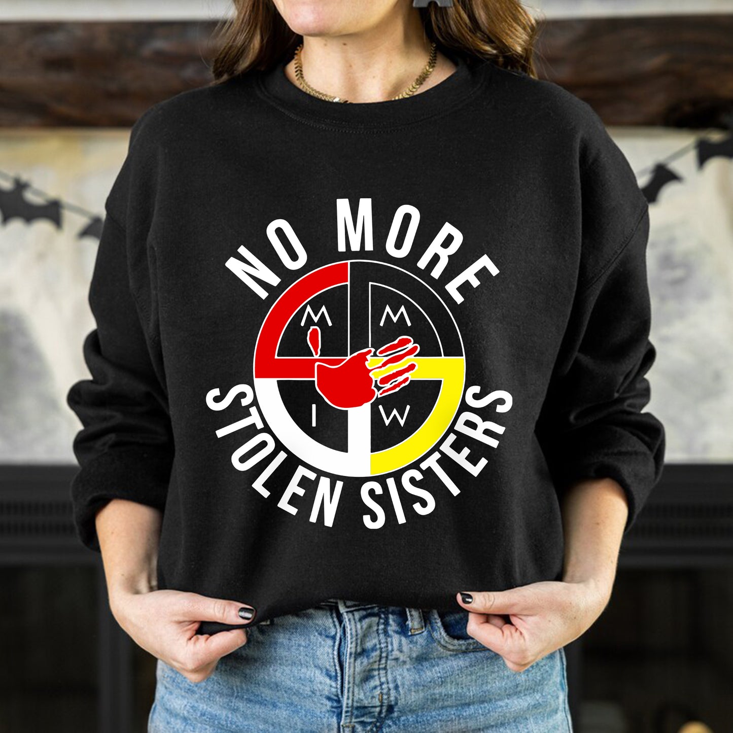 No More Stolen Sisters Red Hand - MMIW Unisex T-Shirt/Hoodie/V-Neck/Sweatshirt