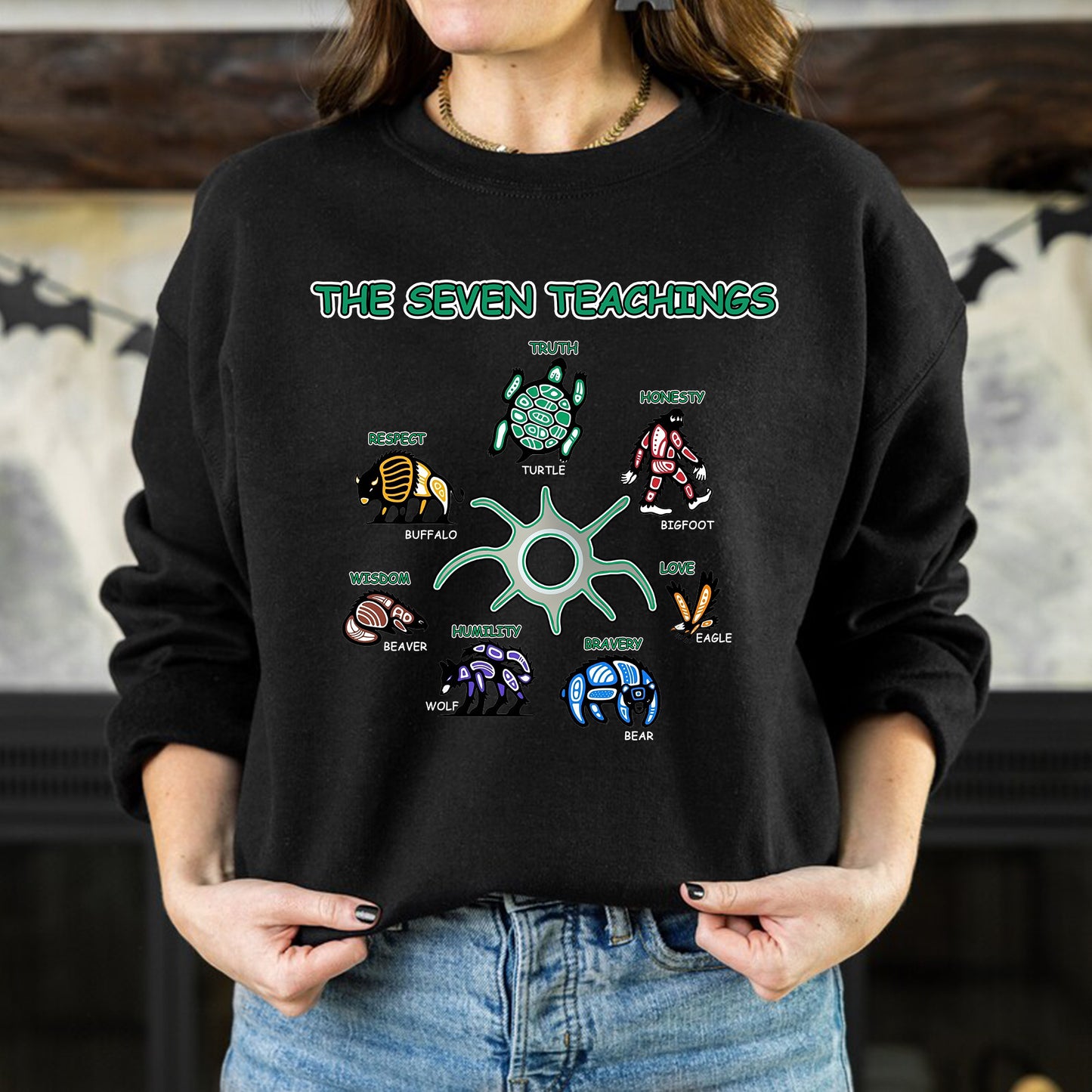 The Seven Sacred Laws Indigenous Value Culture Unisex T-Shirt/T-Shirt V-Neck/Hoodie/Sweatshirt