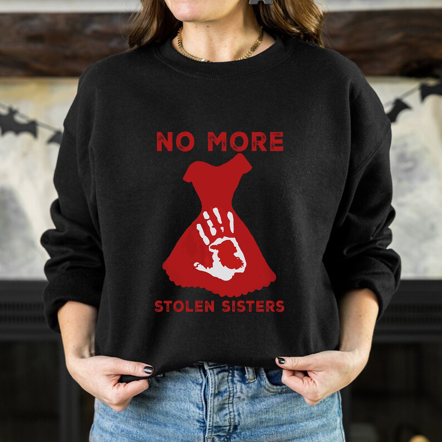 No More Stolen Sisters - MMIW Unisex Hoodie/T-Shirt/T-Shirt V-Neck/Sweatshirt - Support Missing Indigenous Women Justice