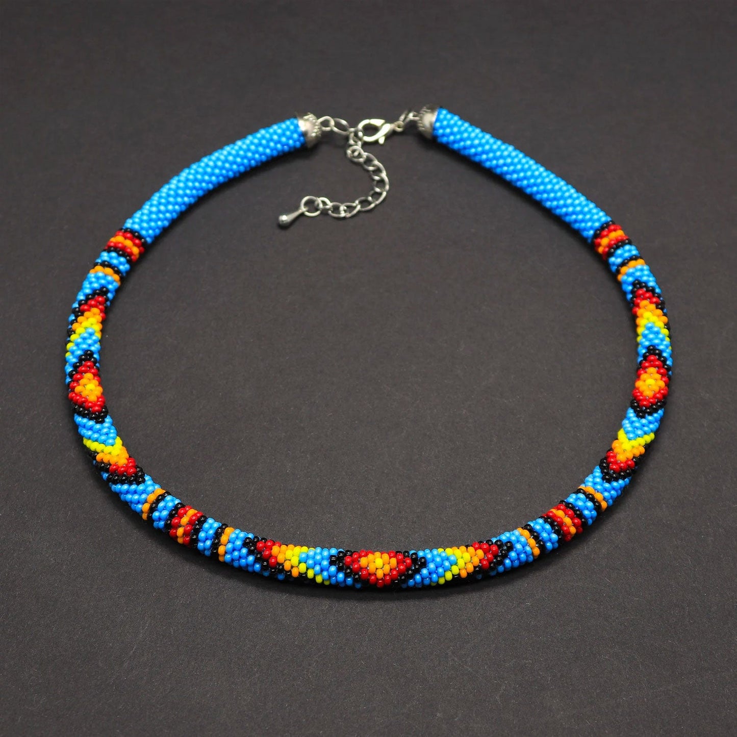 Inspired Beaded Handmade Necklace Unisex With Native American Style