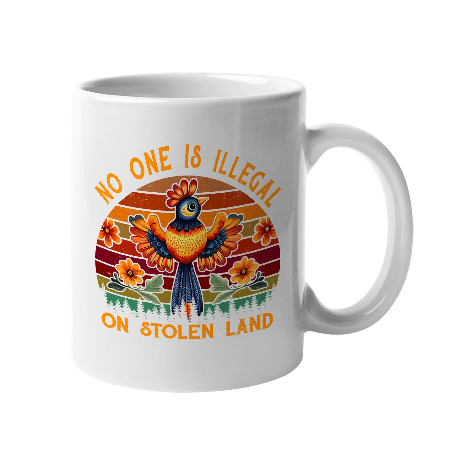 No One Is Illegal On Stolen Land Mug S25