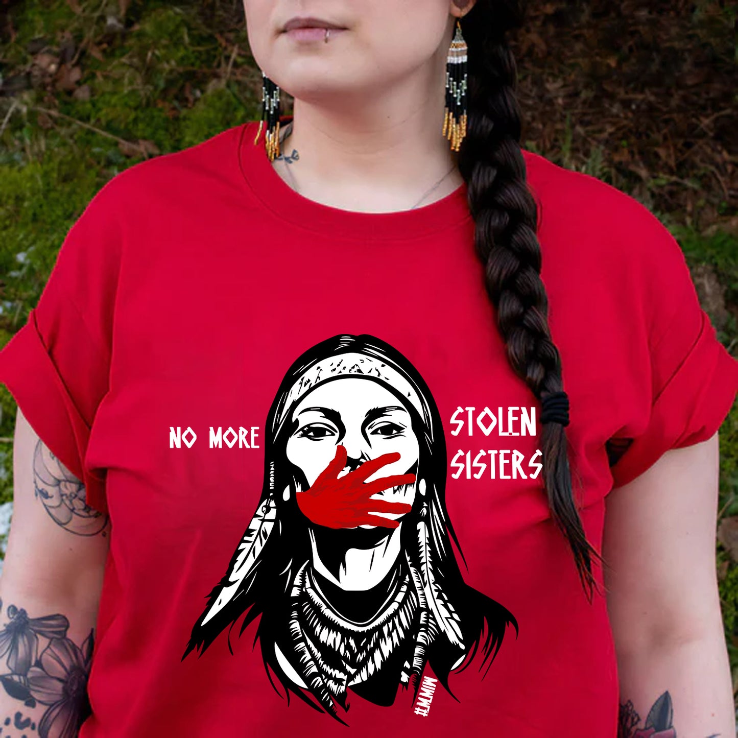 MMIW NO MORE STOLEN SISTERS Unisex WC47 T-Shirt/T-Shirt V-Neck/Hoodie/Sweatshirt