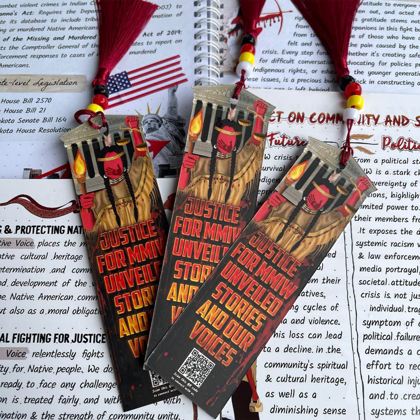 Justice for MMIW Takenote Bookmark – Unveiled Stories and Our Voices