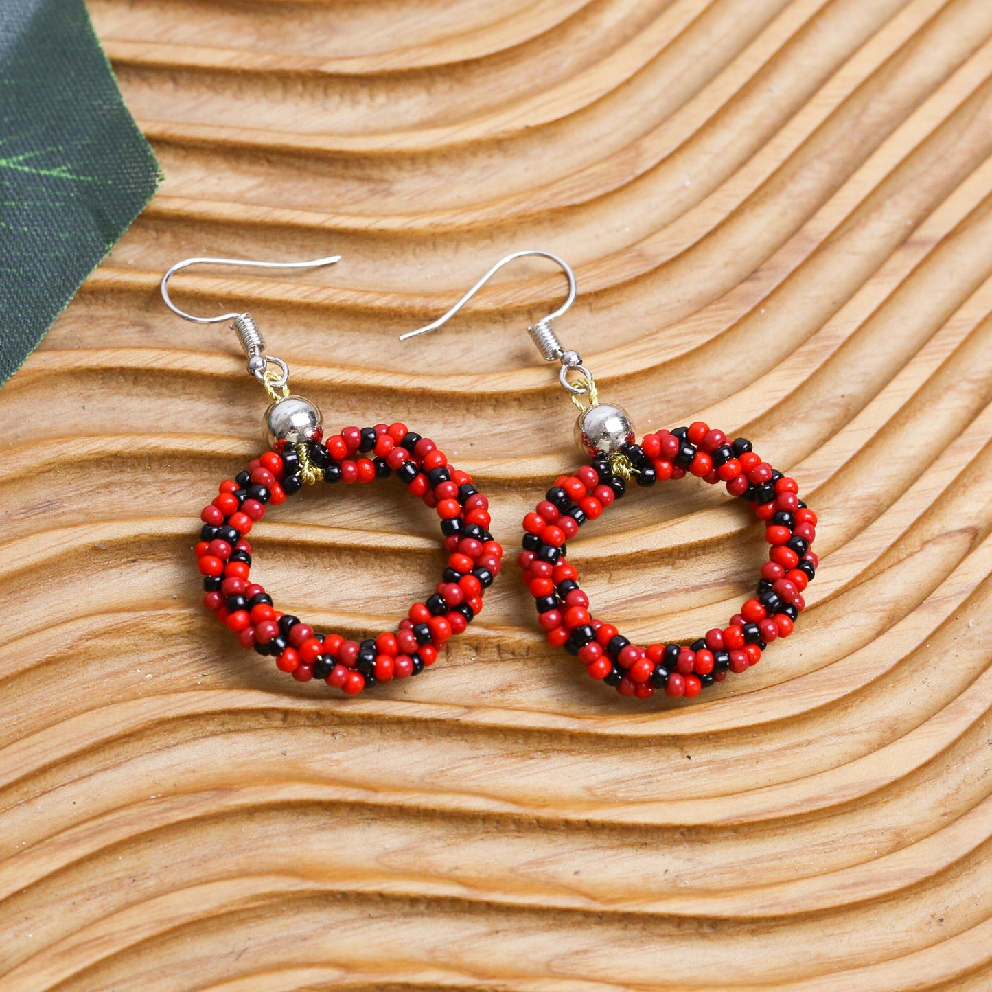 Beaded Hoop Earrings