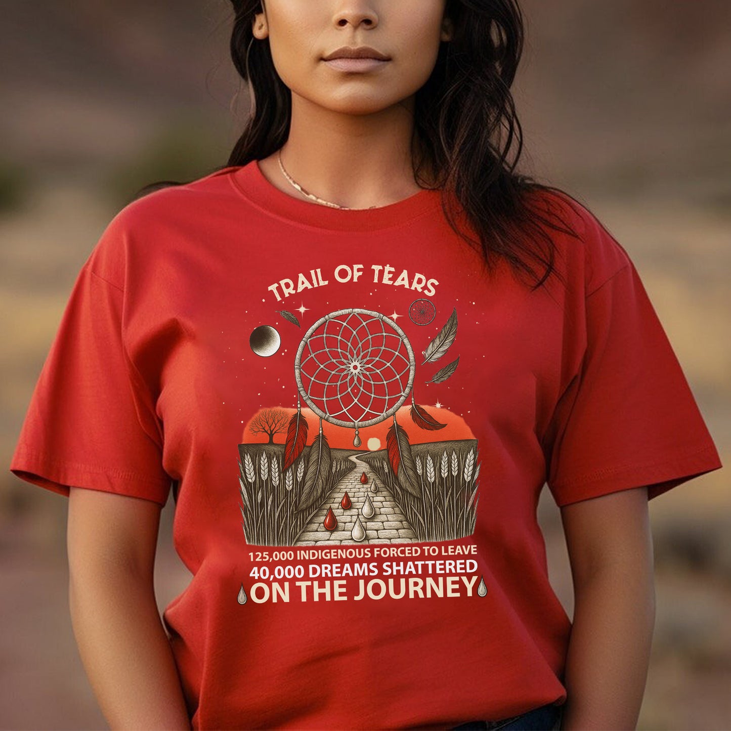 Trail Of Tears - 125000 Indigenous Forced To Leave 40000 Dreams Shattere Unisex T-Shirt/Hoodie/Sweatshirt