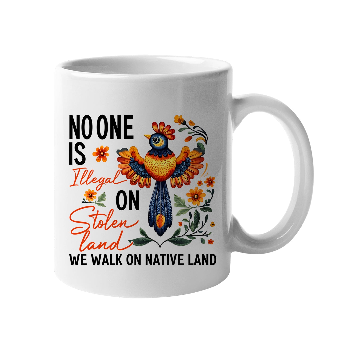No One Is Illegal On Stolen Land. We Walk On Native Land Mug S24