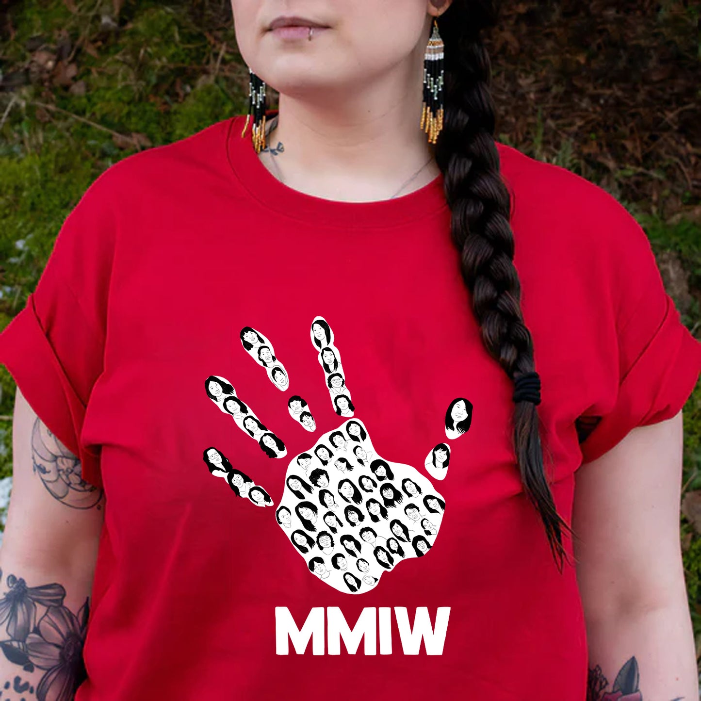 MMIW Red Handprint – Remember & Honor Unisex Hoodie/T-Shirt/Sweatshirt