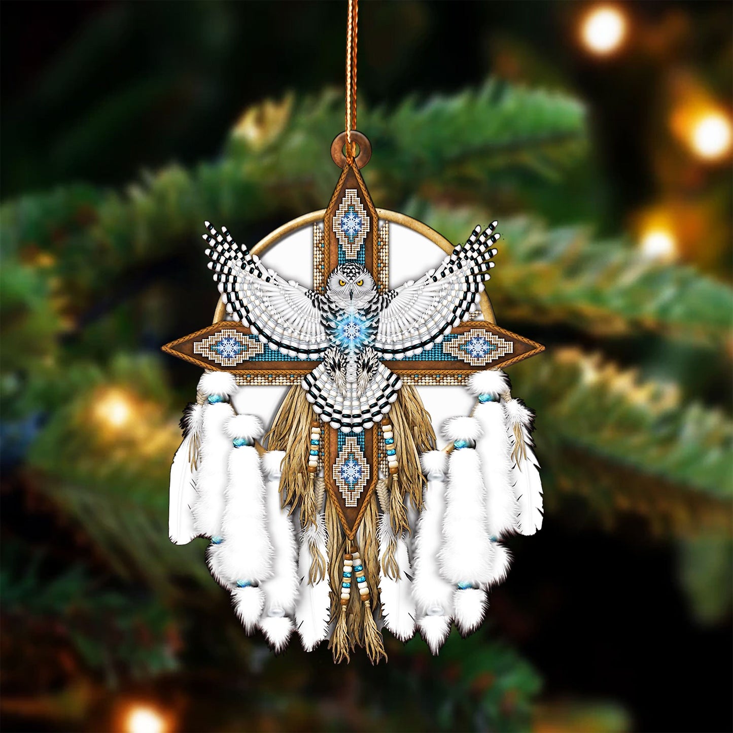 Owl Native American - Unique Christmas Gift Decor Flat Acrylic
