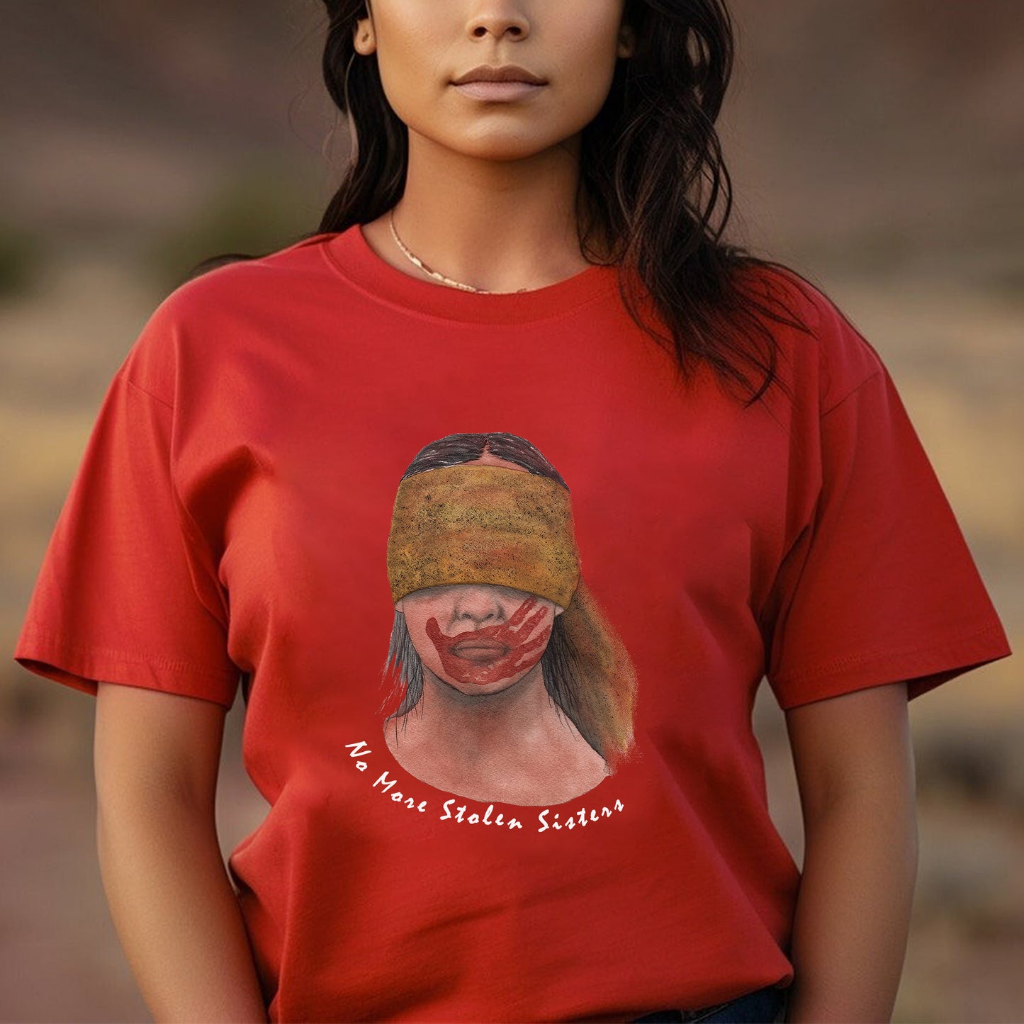 No More Stolen Sisters - MMIW Unisex Hoodie/T-Shirt/T-Shirt V-Neck/Sweatshirt - Raise Awareness for Missing Indigenous Women