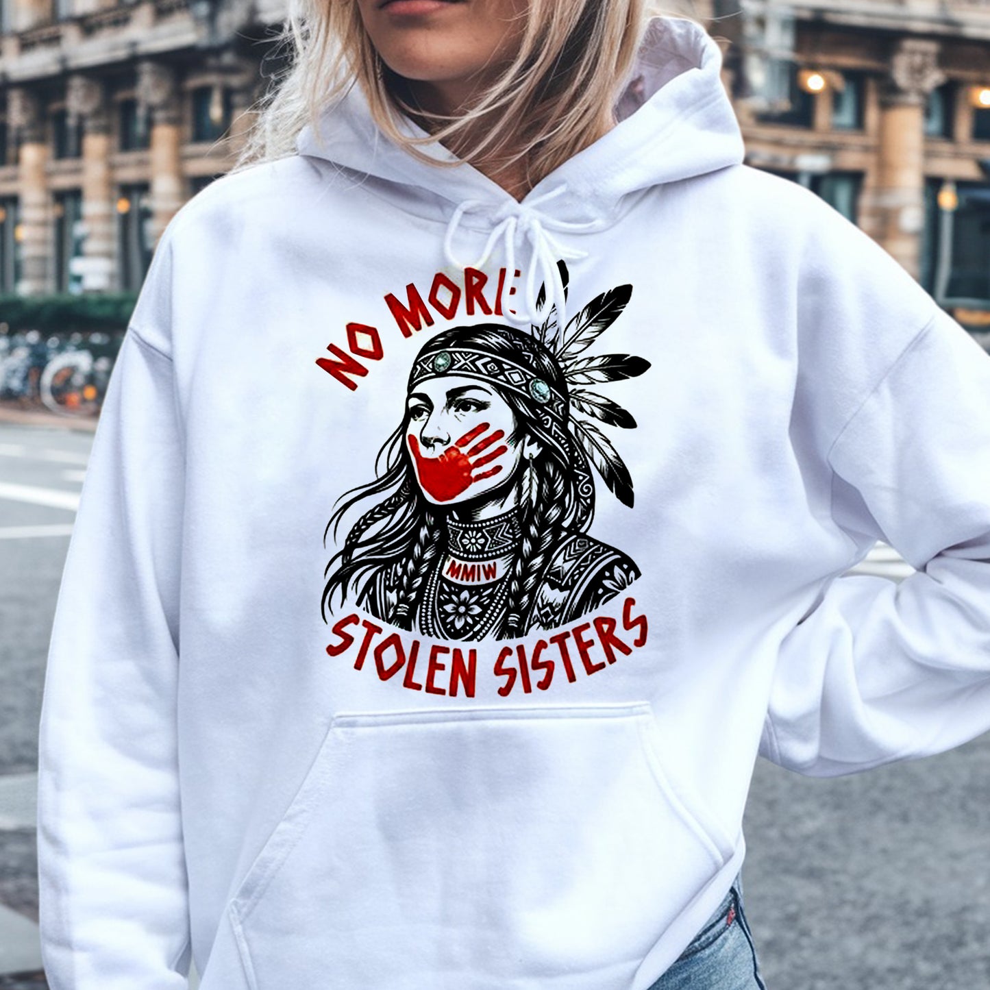 No More Stolen Sisters Feather Unisex T-shirt/T-shirt V-neck/Hoodie/Sweatshirt