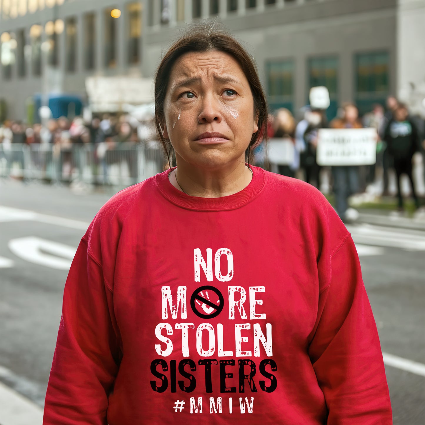 No More Stolen Sisters Red Hand - MMIW Unisex T-Shirt/Hoodie/V-Neck/Sweatshirt