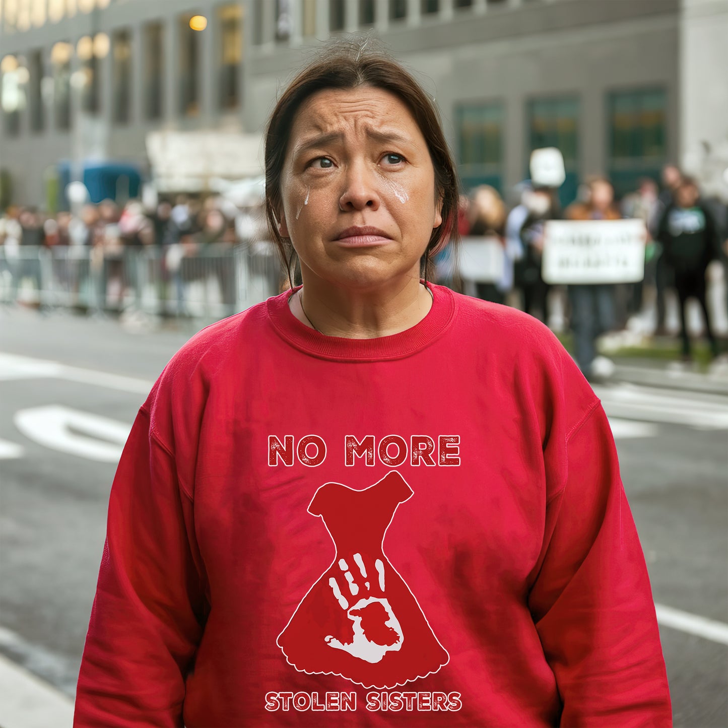 No More Stolen Sisters - MMIW Unisex Hoodie/T-Shirt/T-Shirt V-Neck/Sweatshirt - Support Missing Indigenous Women Justice