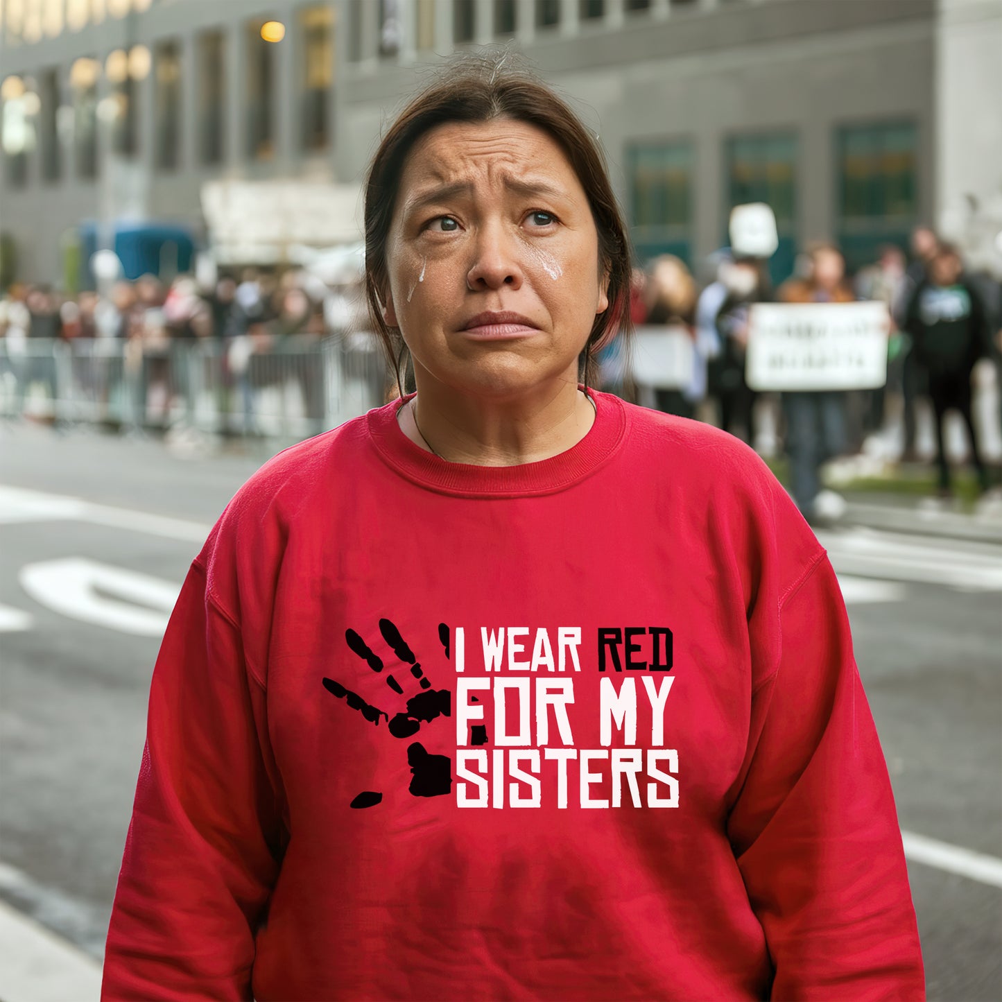 I Wear Red For My Sisters - MMIW Unisex T-Shirt/Hoodie/V-Neck/Sweatshirt
