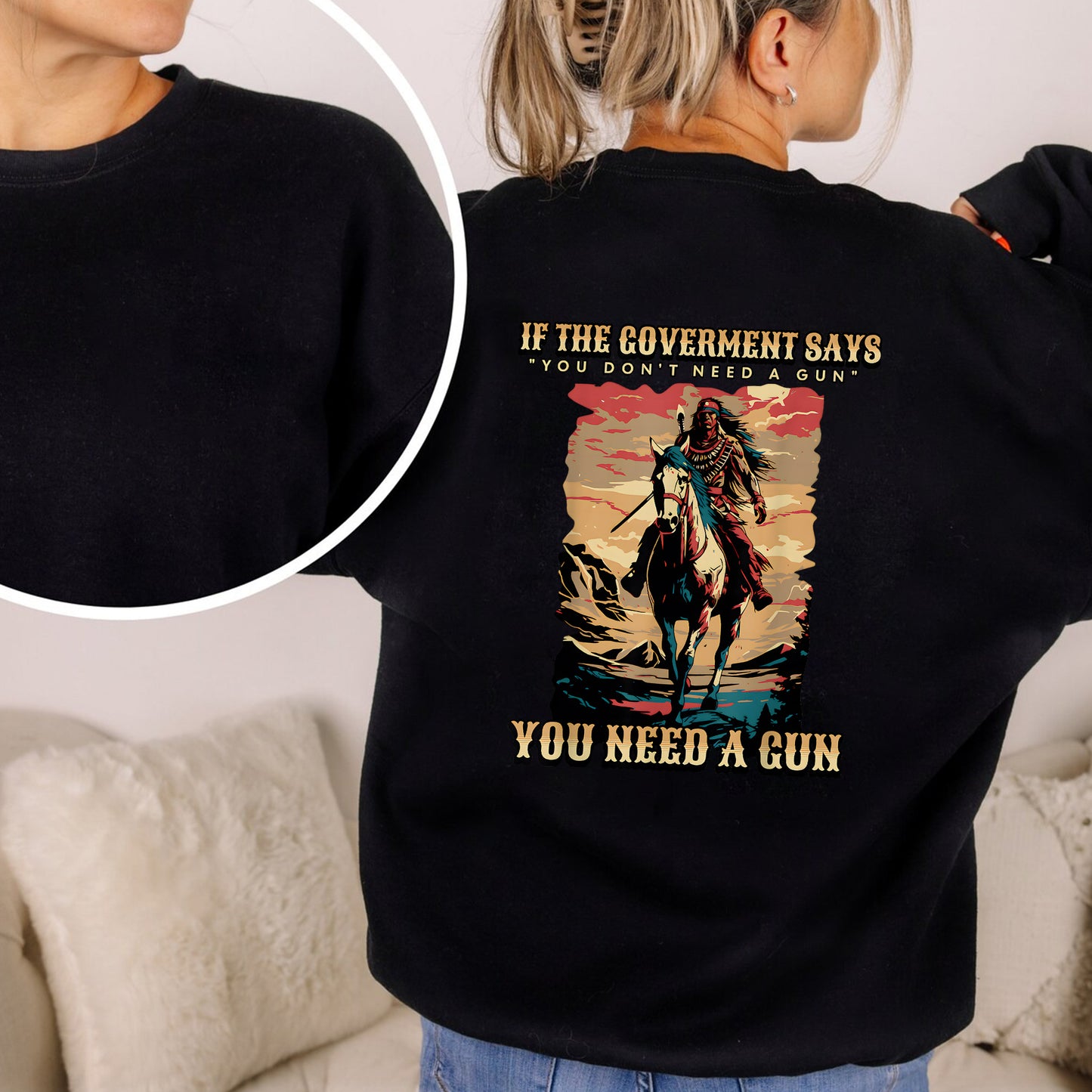 You Need A Gun Unisex - Two Sides - Unisex T-Shirt/T-Shirt V-Neck/Hoodie/Sweatshirt