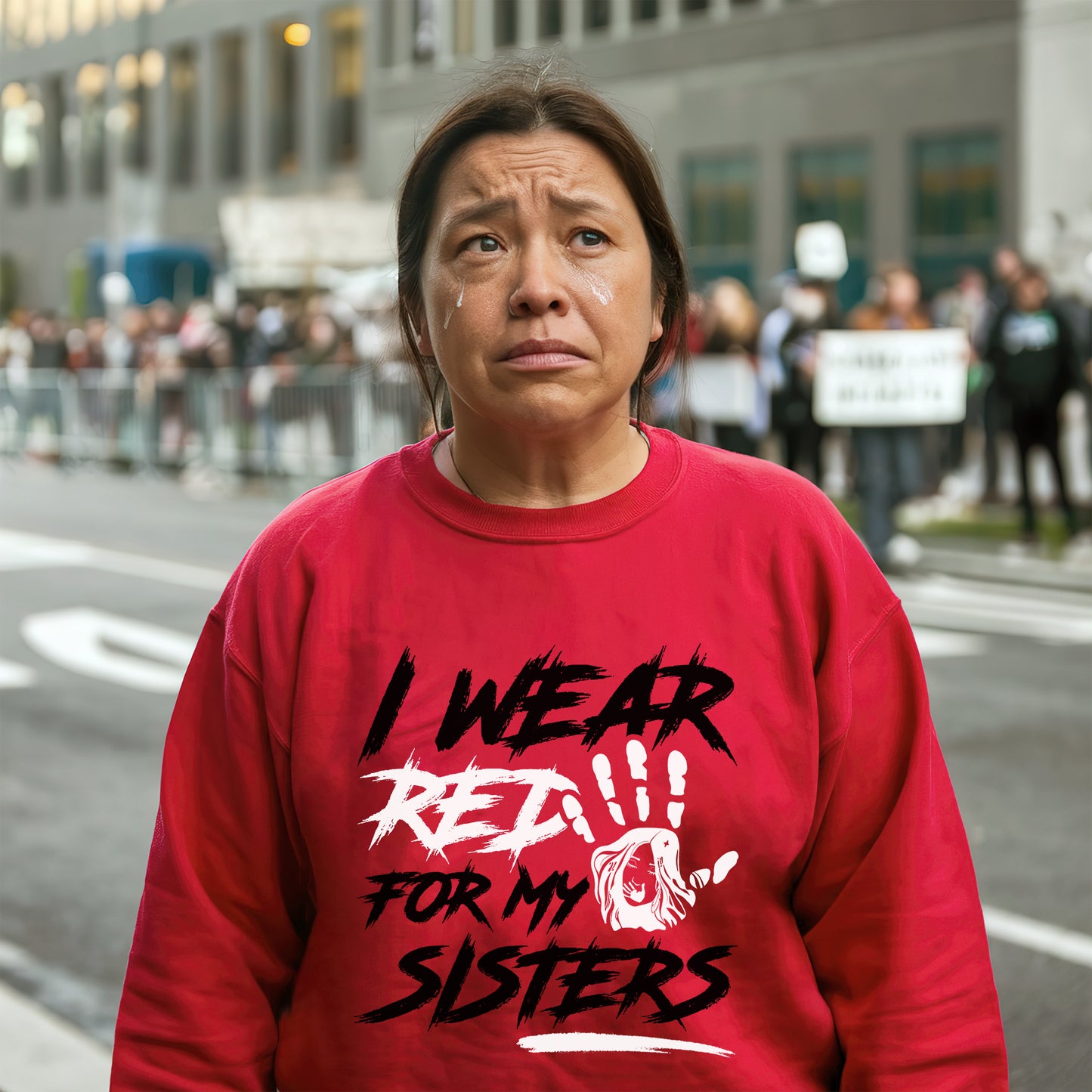 I Wear Red For My Sisters - MMIW Unisex T-Shirt/Hoodie/V-Neck/Sweatshirt