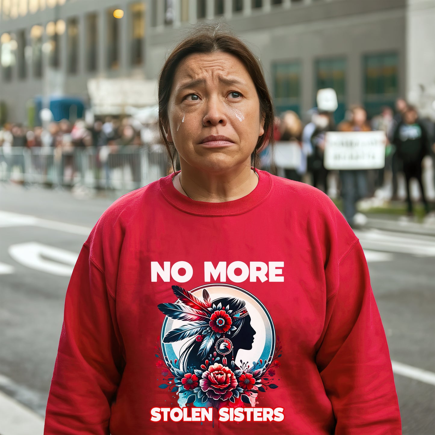 No More Stolen Sisters With Flowers - MMIW Unisex T-Shirt/Hoodie/V-Neck/Sweatshirt