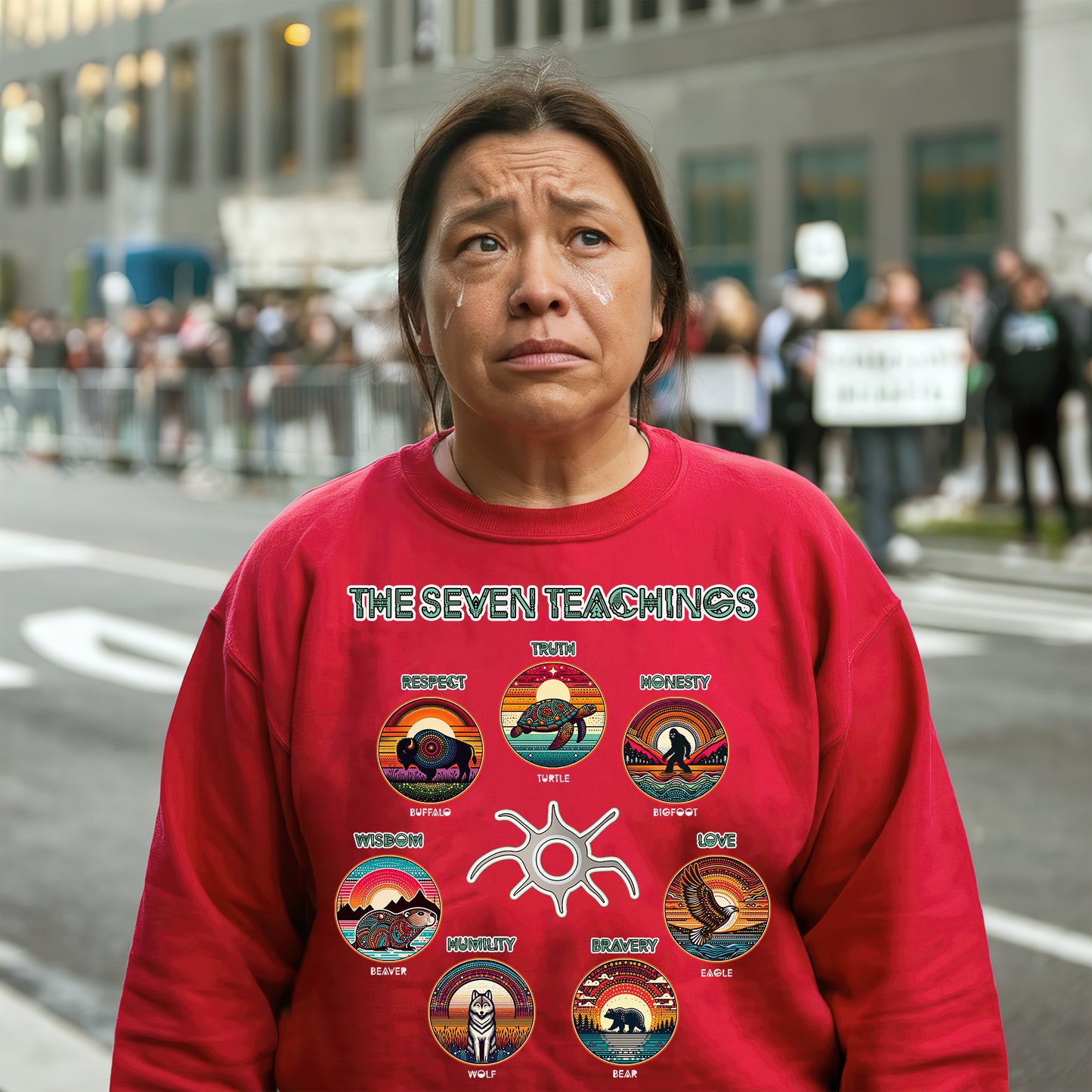 The Seven Sacred Laws Animal Symbols Indigenous Unisex T-Shirt/T-Shirt V-Neck/Hoodie/Sweatshirt
