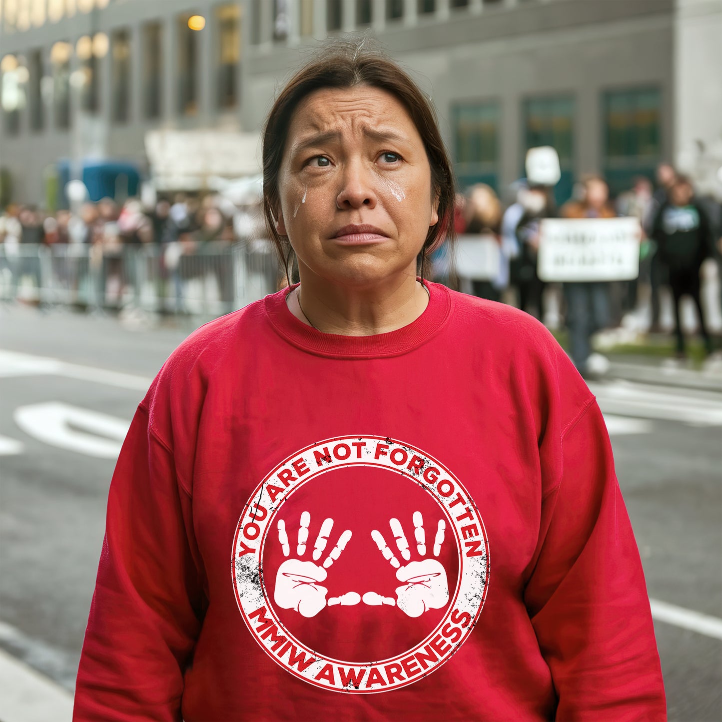 You Are Not Forgotten - MMIW Unisex Hoodie/T-Shirt/T-Shirt V-Neck/Sweatshirt - Support Missing Indigenous Women Awareness