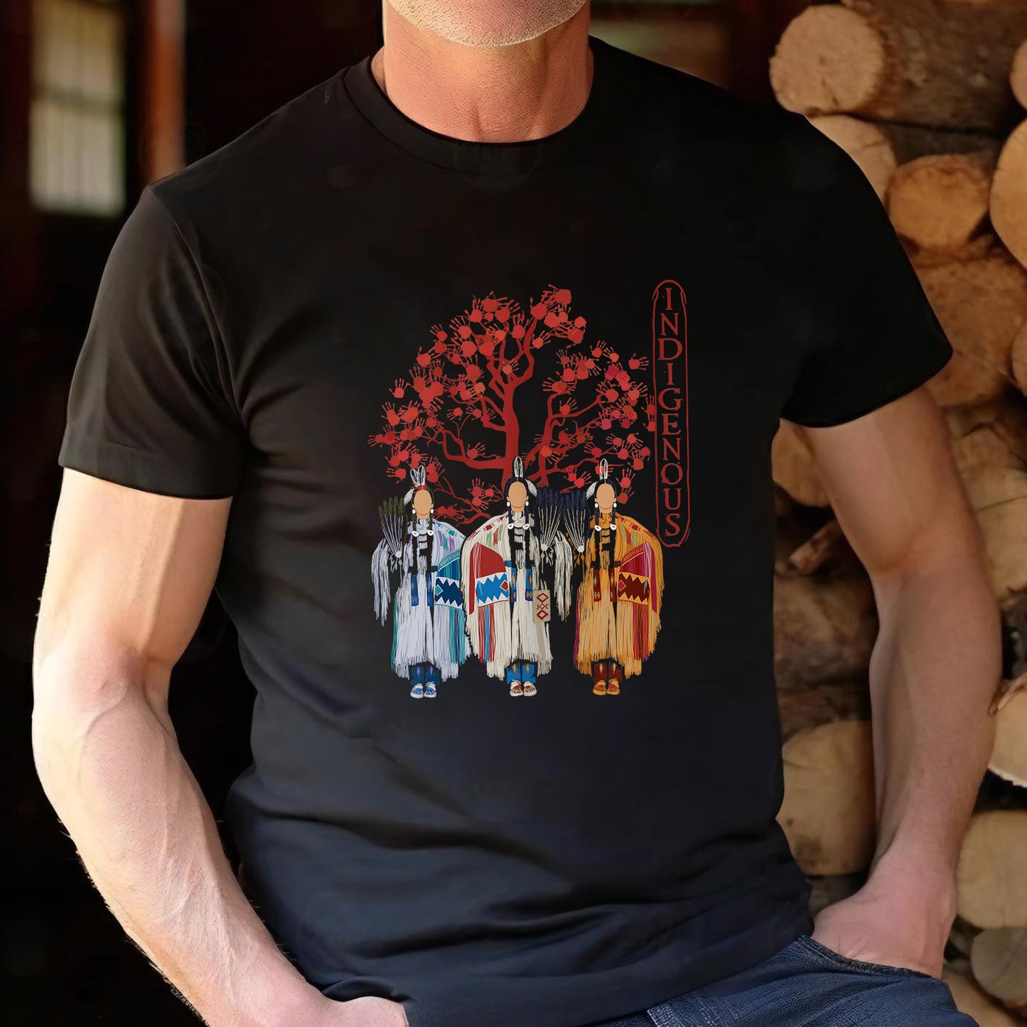 MMIW Awareness I Wear Red For My Sisters Unisex T-Shirt/T-Shirt V-Neck/Hoodie/Sweatshirt