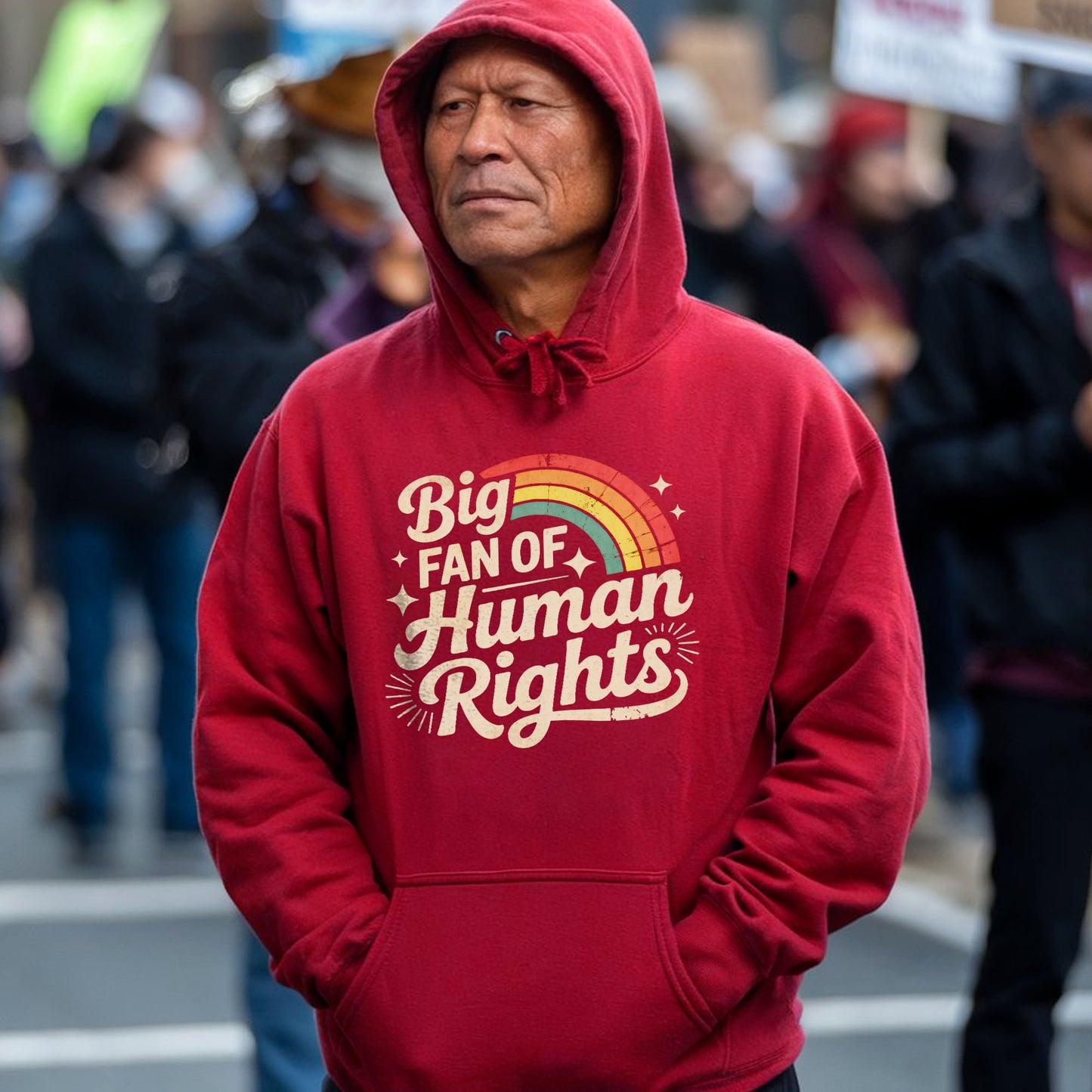 Big Fan of Human Rights Unisex T-shirt/T-shirt V-neck/Hoodie/Sweatshirt