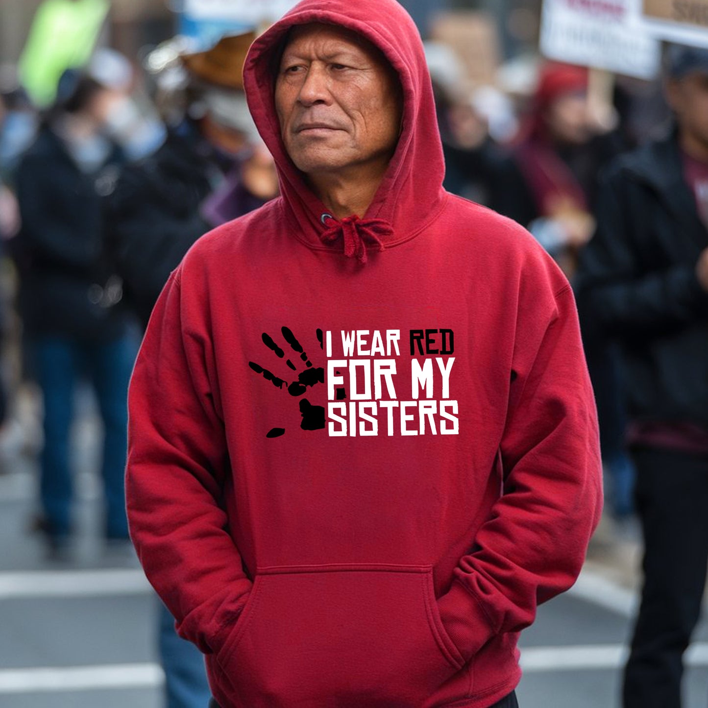 I Wear Red For My Sisters - MMIW Unisex T-Shirt/Hoodie/V-Neck/Sweatshirt