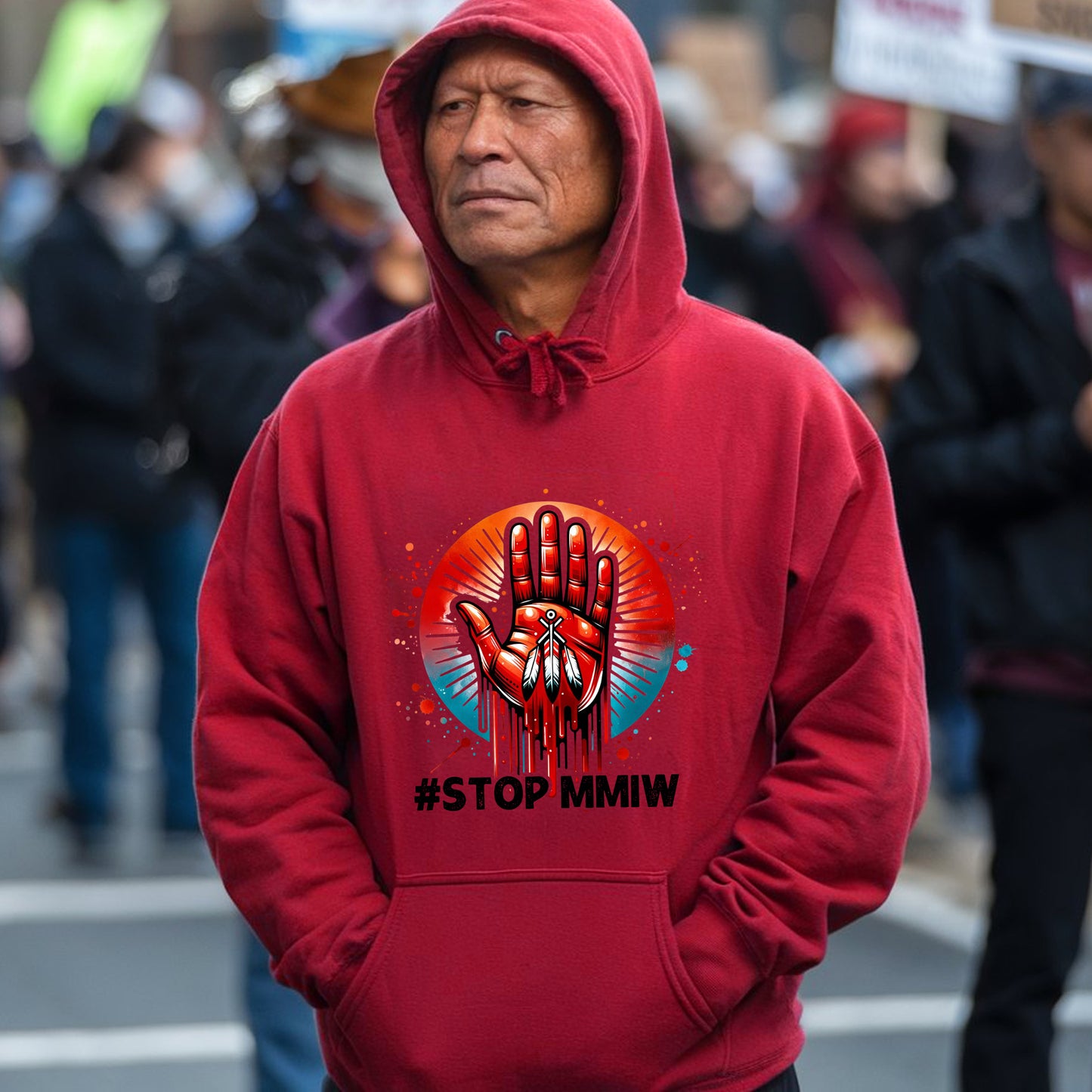 MMIW Stop Red Hand Unisex T-Shirt/T-shirt V-Neck/Hoodie/Sweatshirt