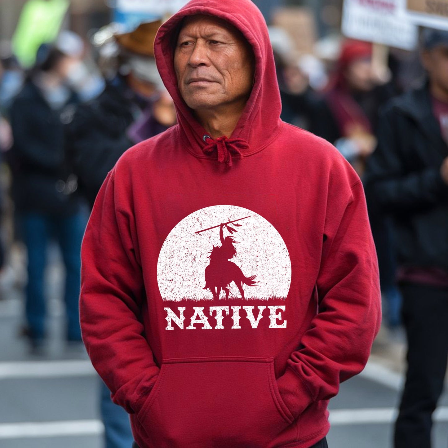 Native American Tribal Chief Riding Horse Unisex T-Shirt/Hoodie/Sweatshirt