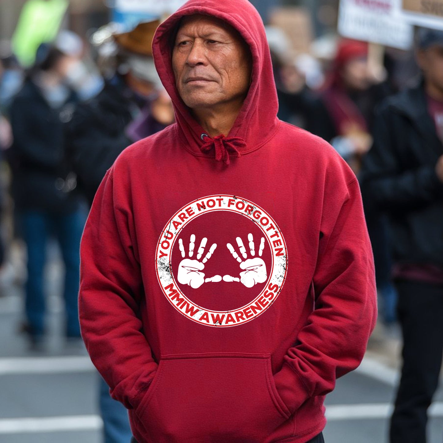 You Are Not Forgotten - MMIW Unisex Hoodie/T-Shirt/T-Shirt V-Neck/Sweatshirt - Support Missing Indigenous Women Awareness