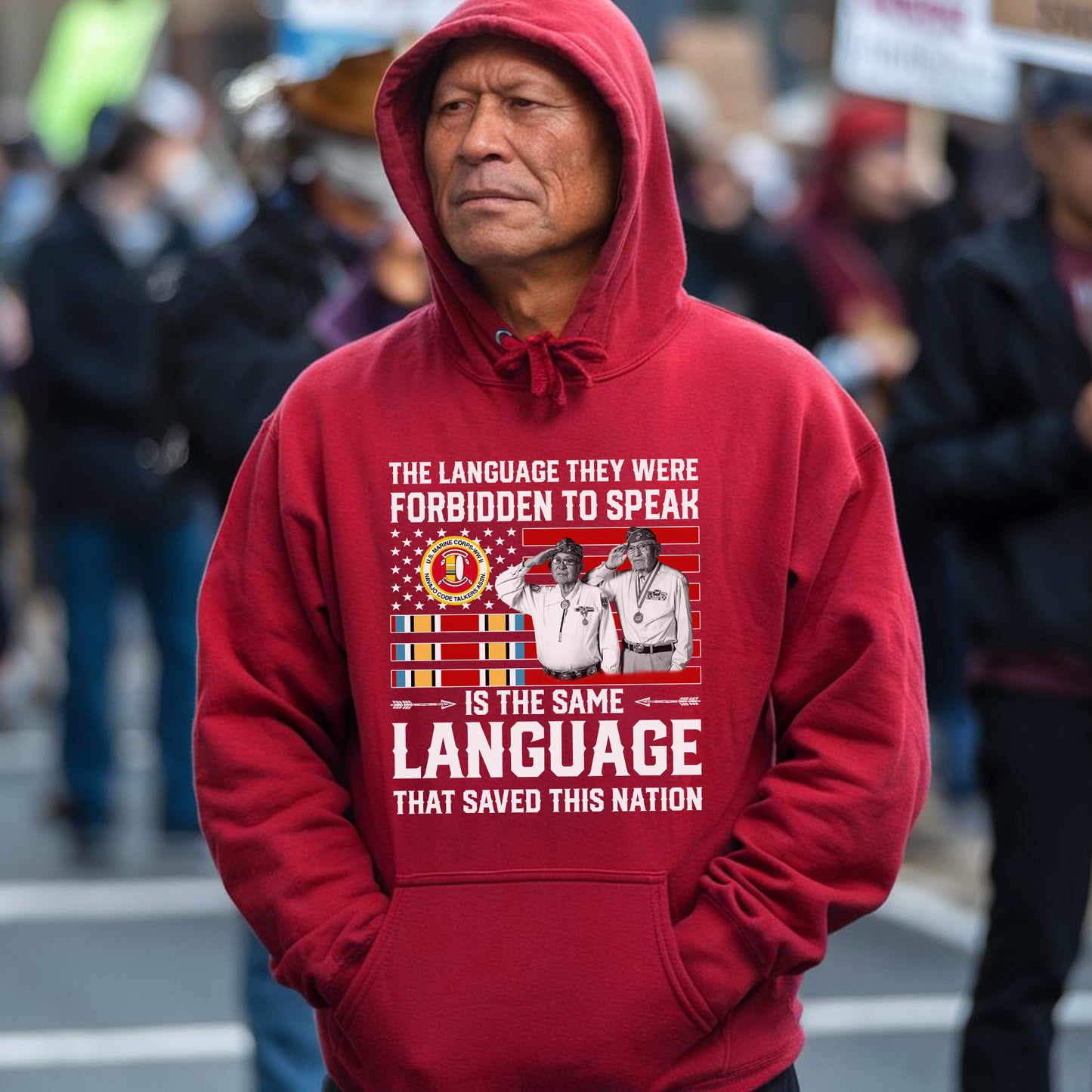 Language of Heroes Native American Code Talkers Tribute Unisex T-Shirt/T-Shirt V-Neck/Hoodie/Sweatshirt