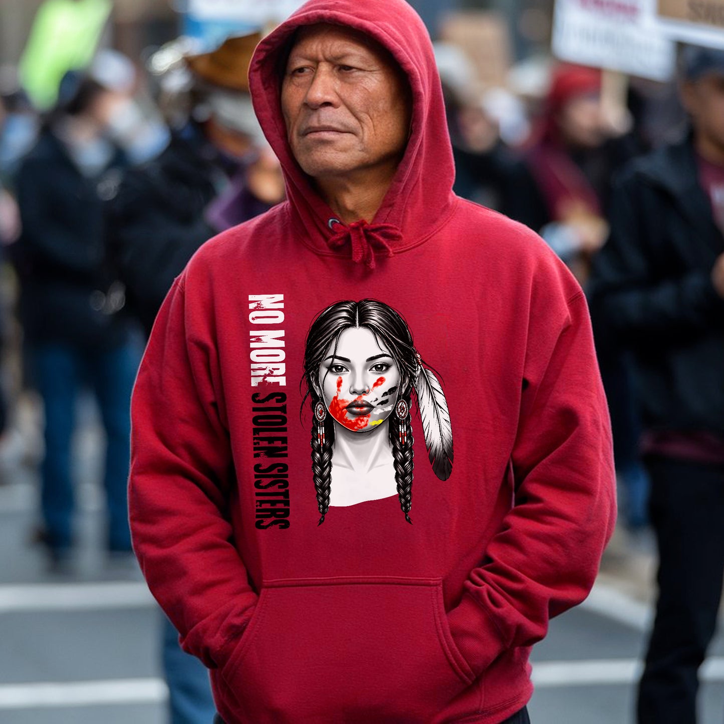 No More Stolen Sisters Red Hand Unisex T-shirt/V-neck T-shirt /Hoodie/Sweatshirt