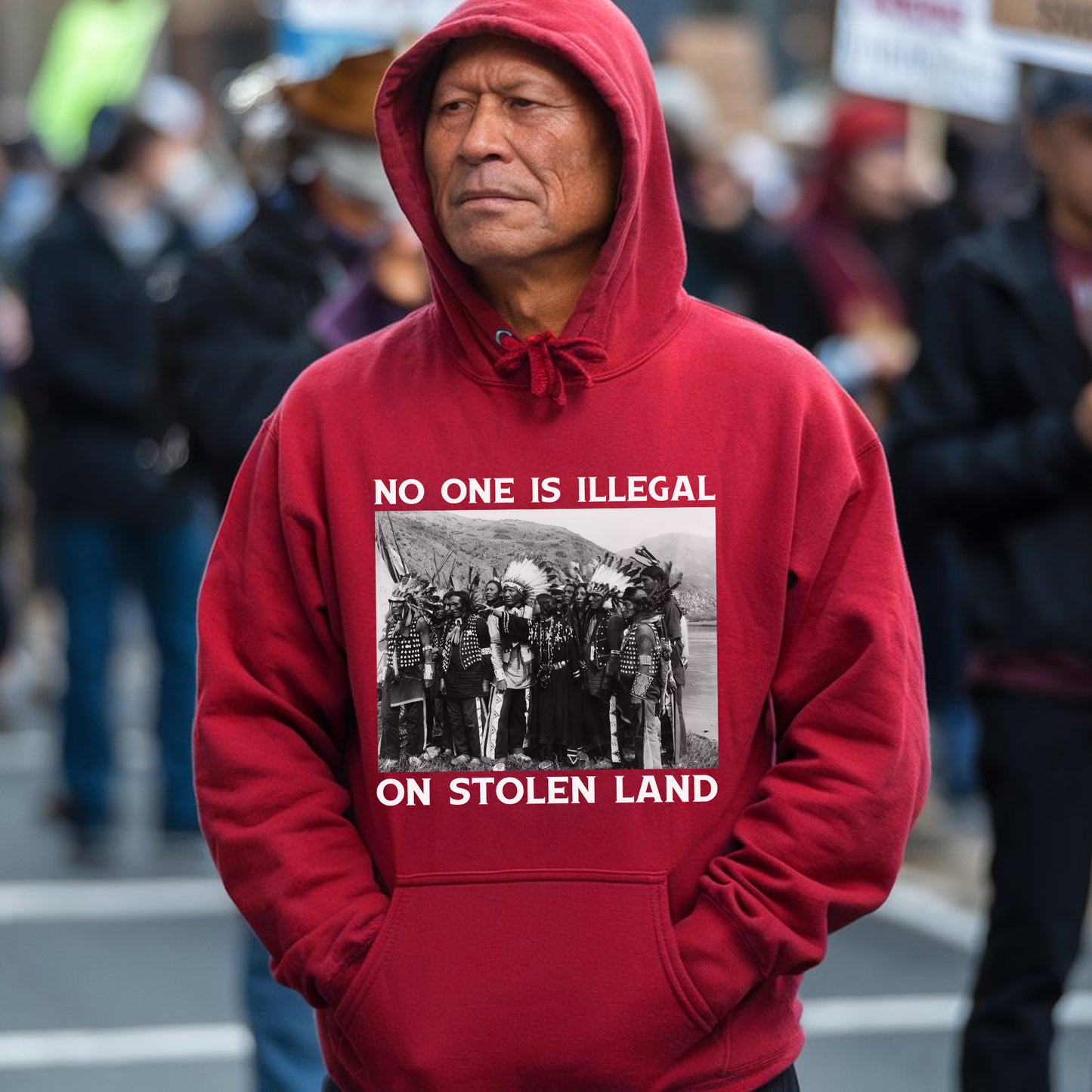 No One Is Illegal On Stolen Land Historical Truth Unisex T-Shirt/T-Shirt V-Neck/Hoodie/Sweatshirt