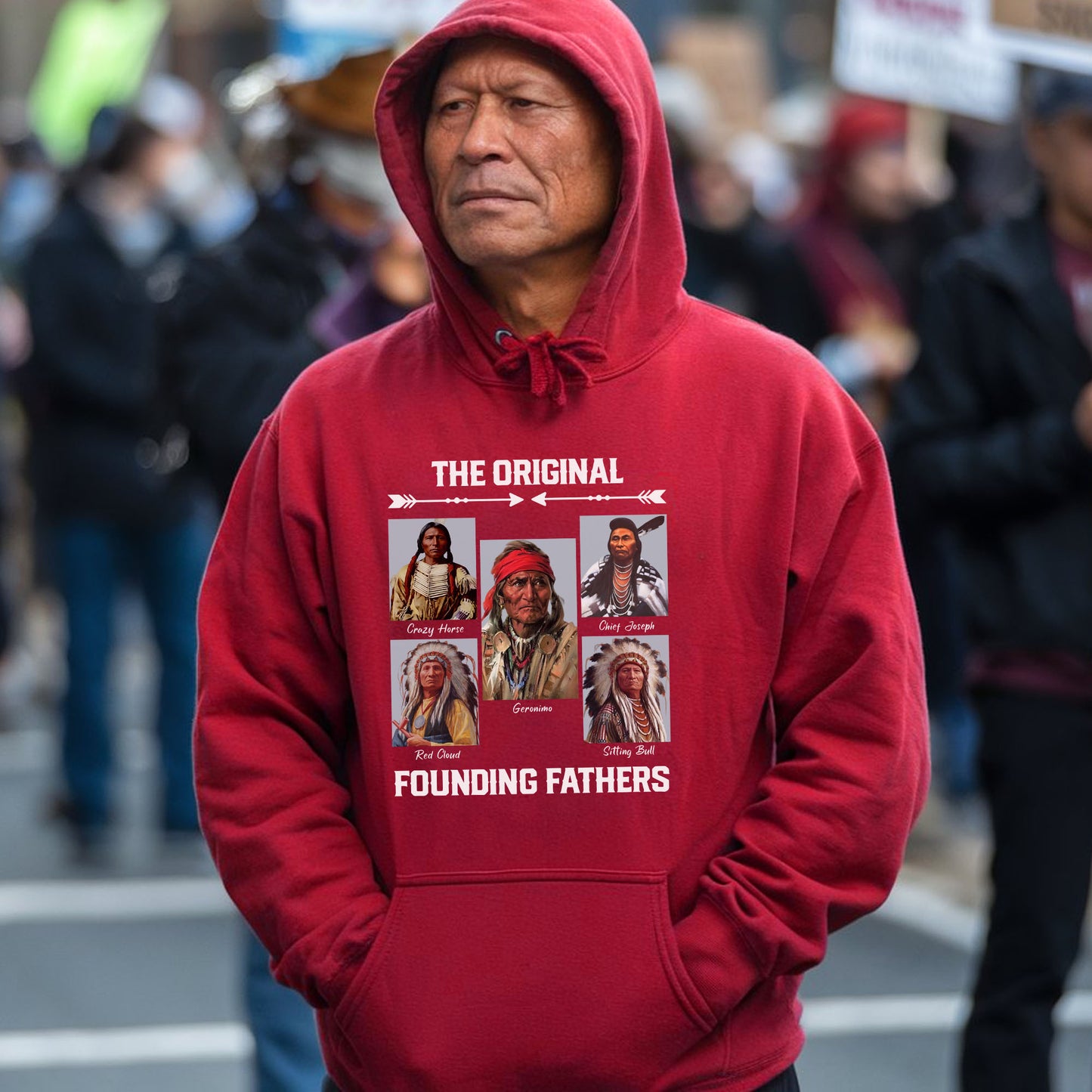 Native American Founding Fathers Tribute Honoring Unisex T-Shirt/T-Shirt V-Neck/Hoodie/Sweatshirt