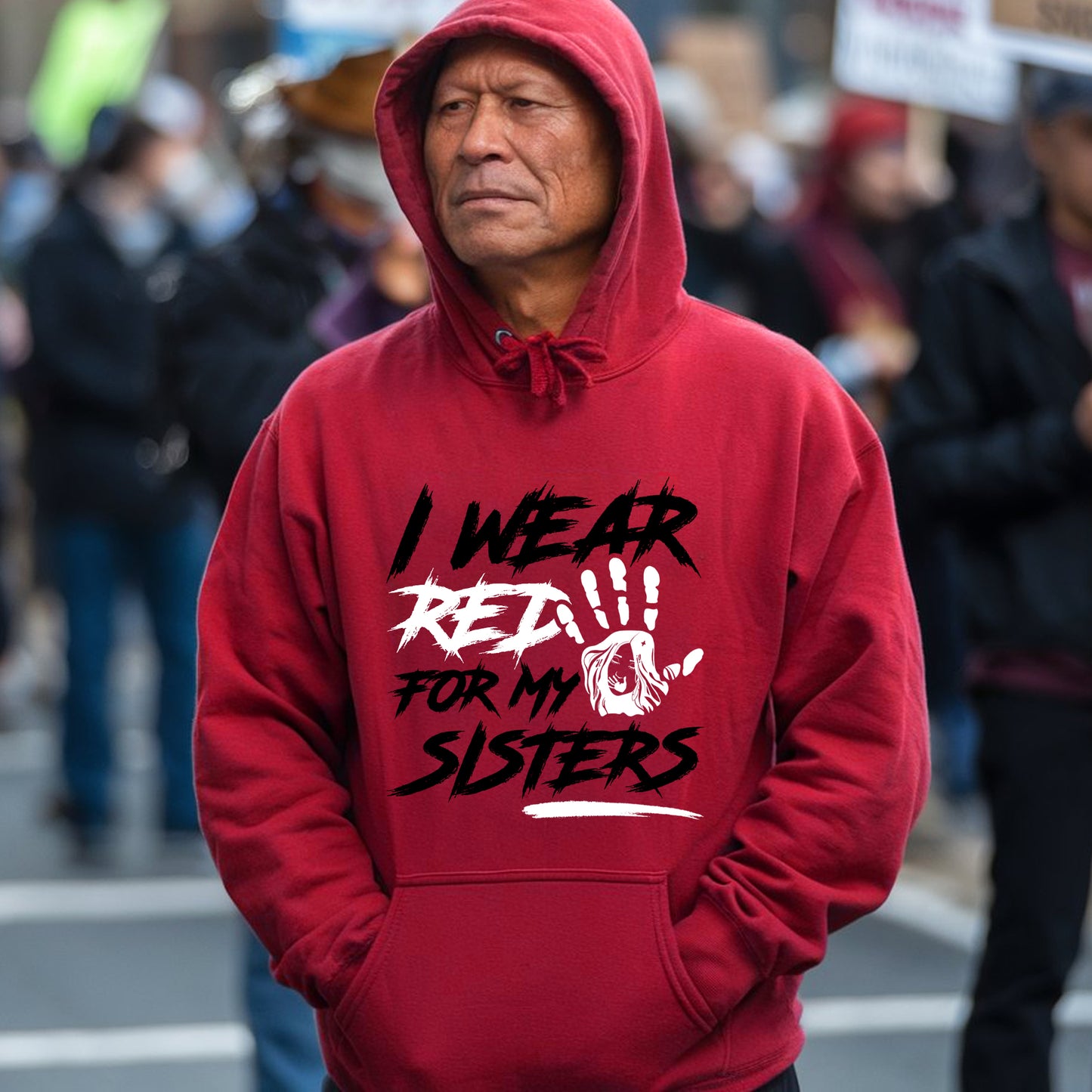 I Wear Red For My Sisters - MMIW Unisex T-Shirt/Hoodie/V-Neck/Sweatshirt