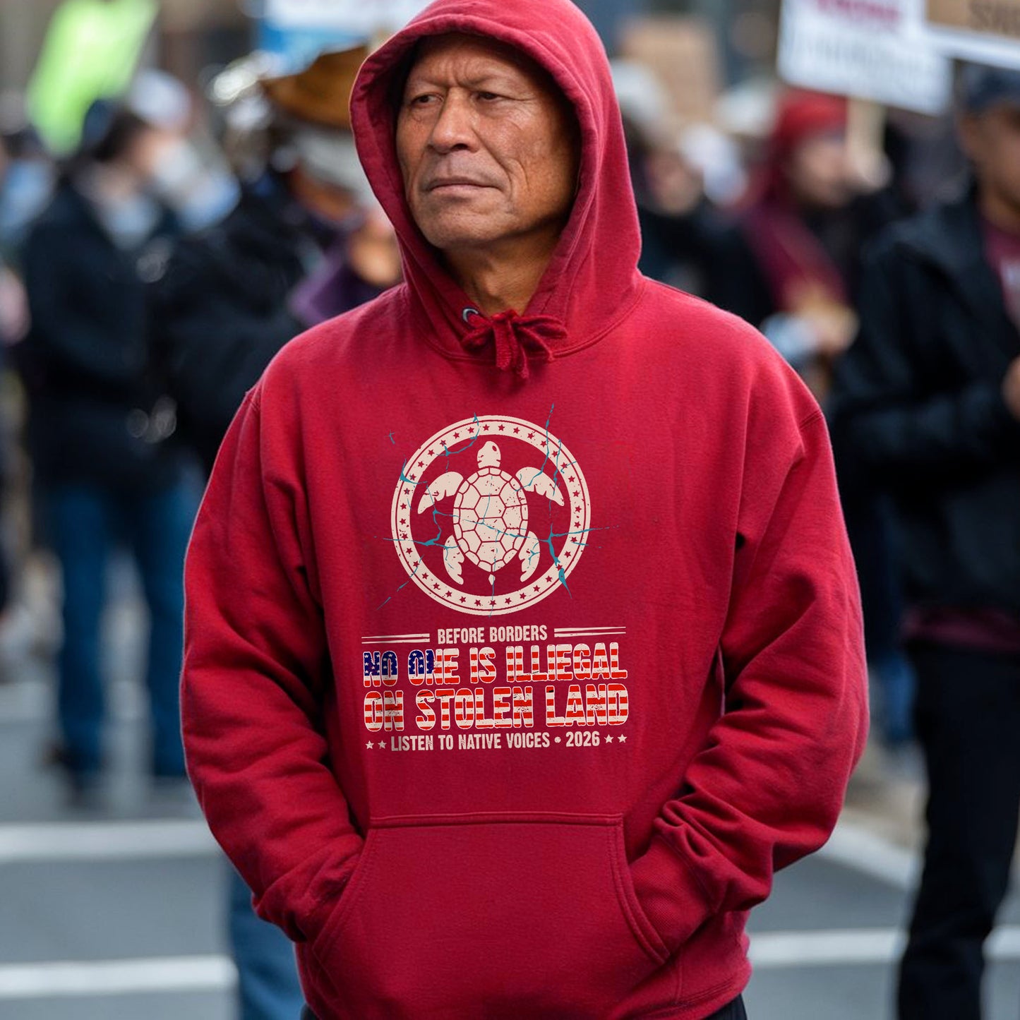 Before Borders No One Is Illegal Unisex T-shirt/T-shirt V-neck/Hoodie/Sweatshirt